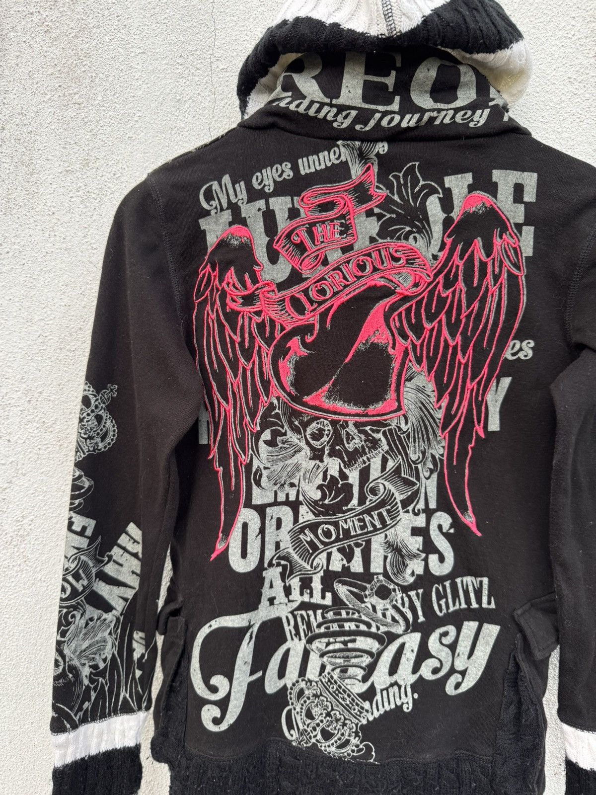 Le Grande Bleu (L.G.B.) Japanese Anarchy Fur Grunge Punk lgb Styled Gothic Hoodie Size US M / EU 48-50 / 2 - 11 Thumbnail
