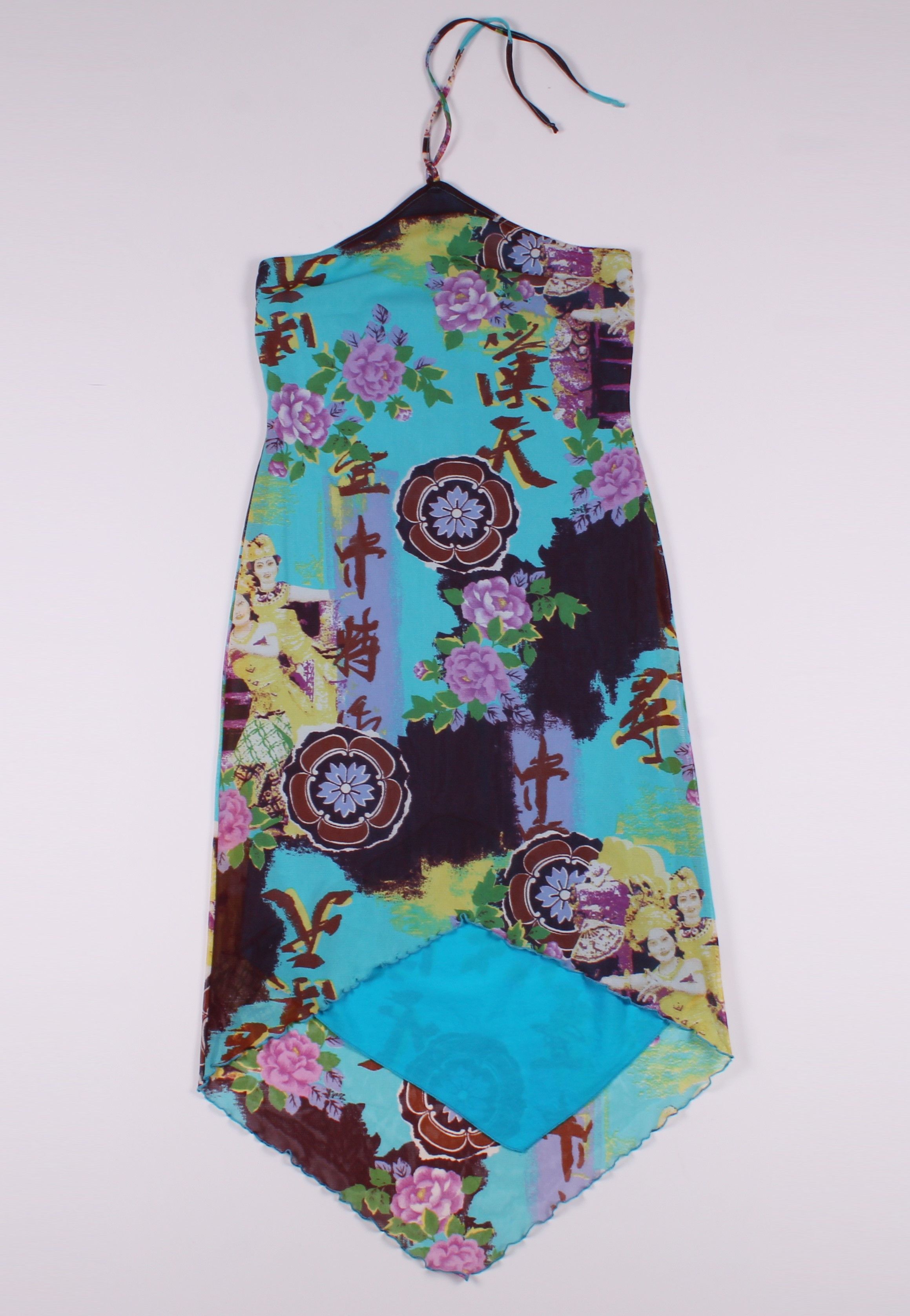 Vintage Vintage Y2K Mesh Printed Asymmetrical Dress like Gaultier Size M / US 6-8 / IT 42-44 - 5 Thumbnail