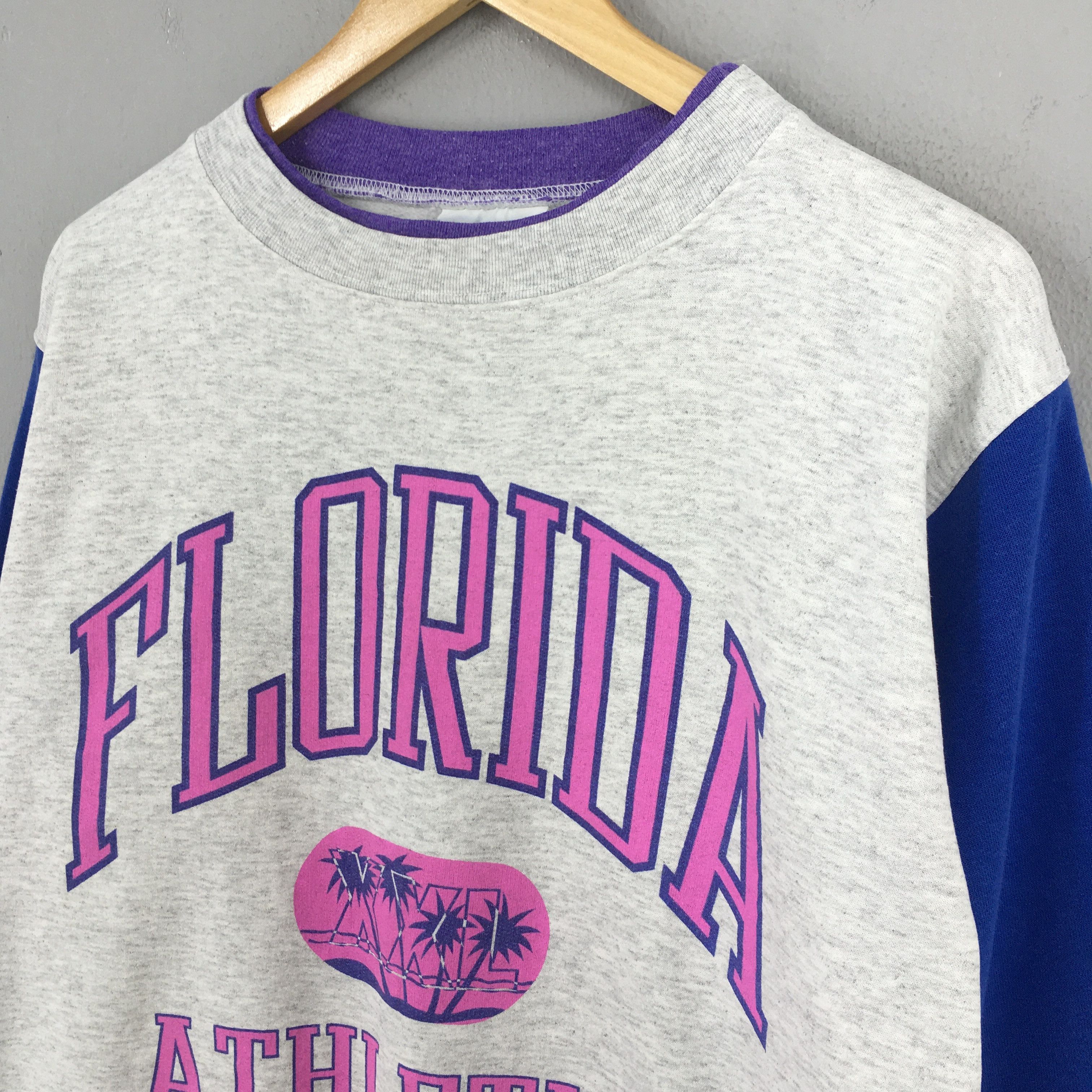 Vintage Vintage Florida Palm Tree Beach Gray Sweatshirt Large Size US L / EU 52-54 / 3 - 3 Thumbnail