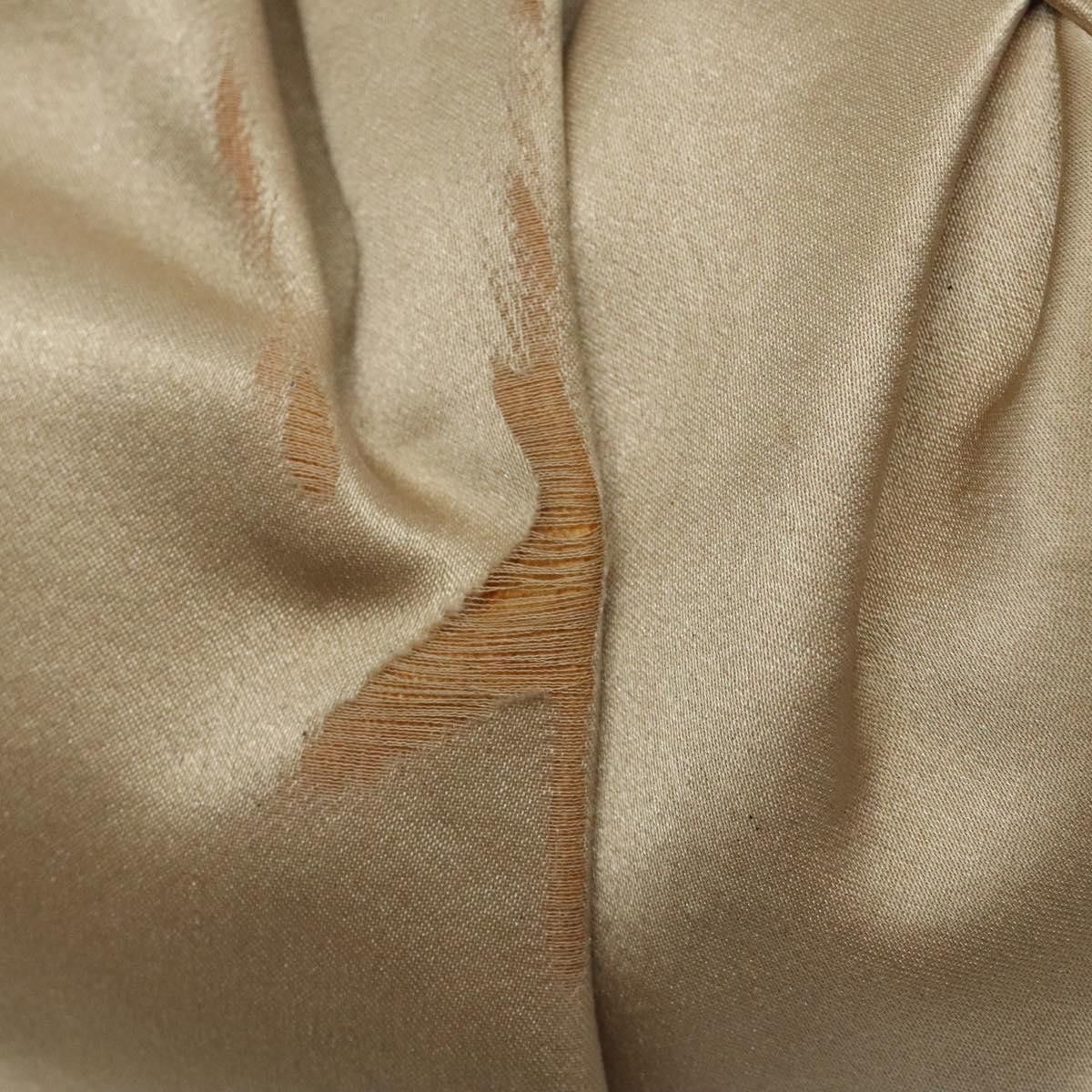 Salvatore Ferragamo Salvatore Ferragamo Gancini Chain Shoulder Bag Satin Beige Size ONE SIZE - 10 Thumbnail