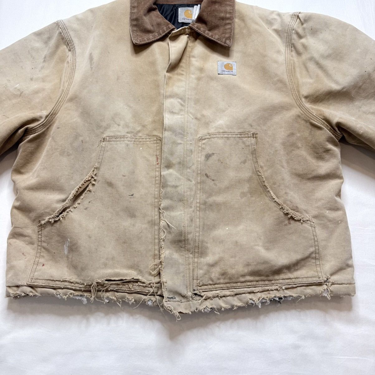 Carhartt Vintage 90s Carhartt Arctic Detroit J02 BRN Thrashed Jacket Size US L / EU 52-54 / 3 - 9 Thumbnail