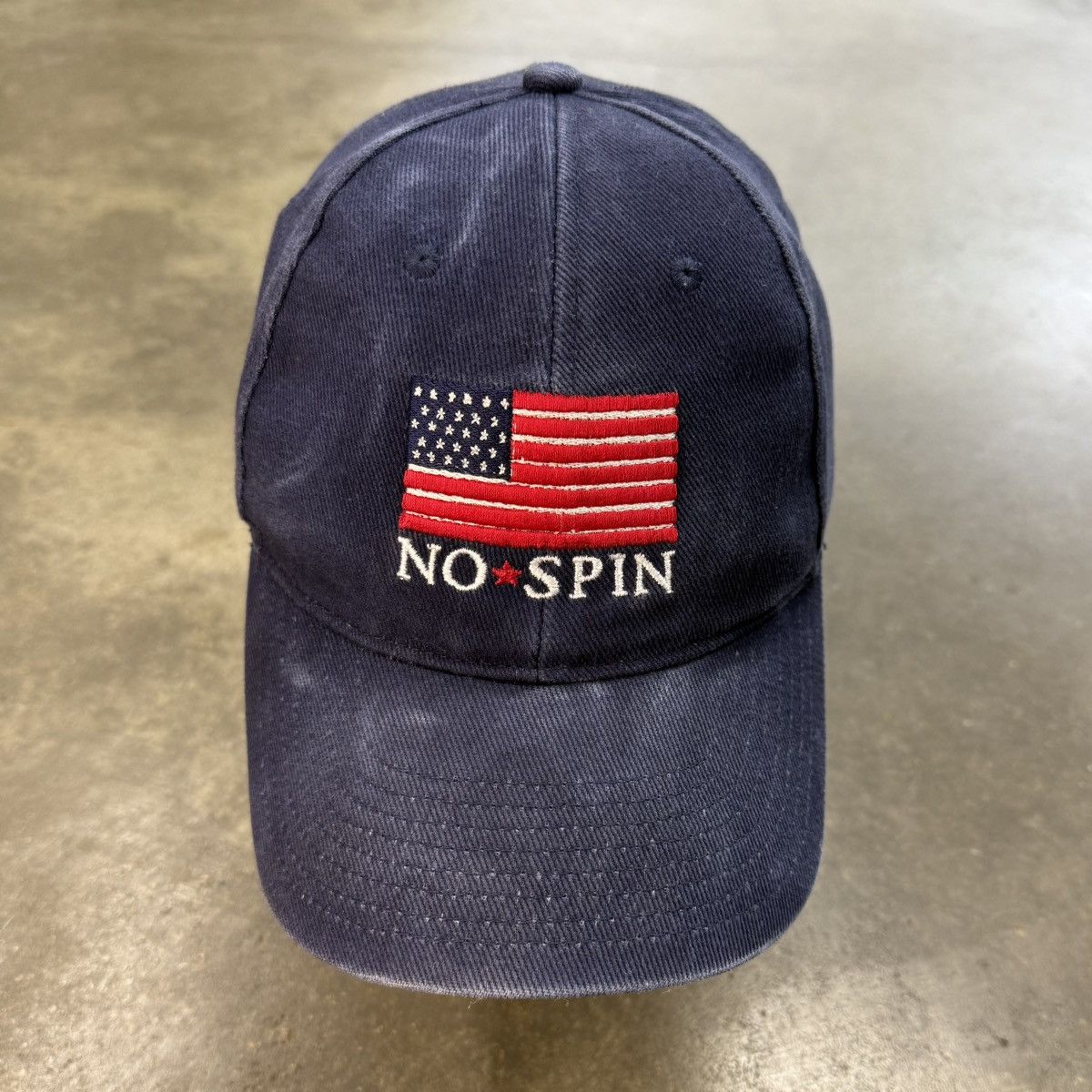 Vintage No Spin American Flag Distressed Hat Strapback Vintage Cap Size ONE SIZE - 1 Thumbnail