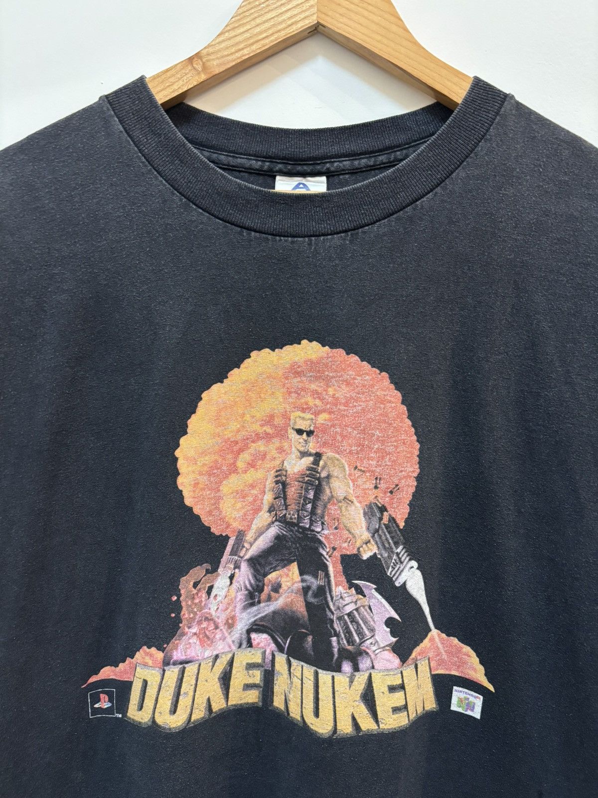 Vintage Vintage 1997 Duke Nukem 3D Playstation Nintendo Gaming Promo Size US XL / EU 56 / 4 - 2 Thumbnail