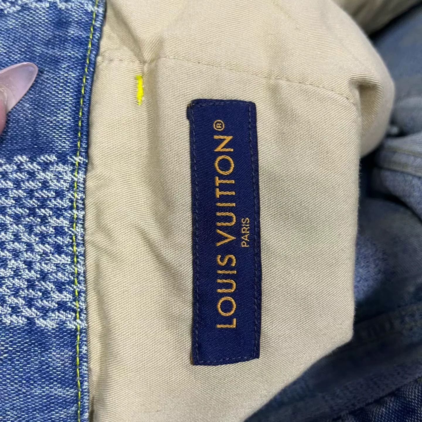 Louis Vuitton Louis Vuitton Blue Check Straight Jeans Size US 28 / EU 44 - 2 Thumbnail