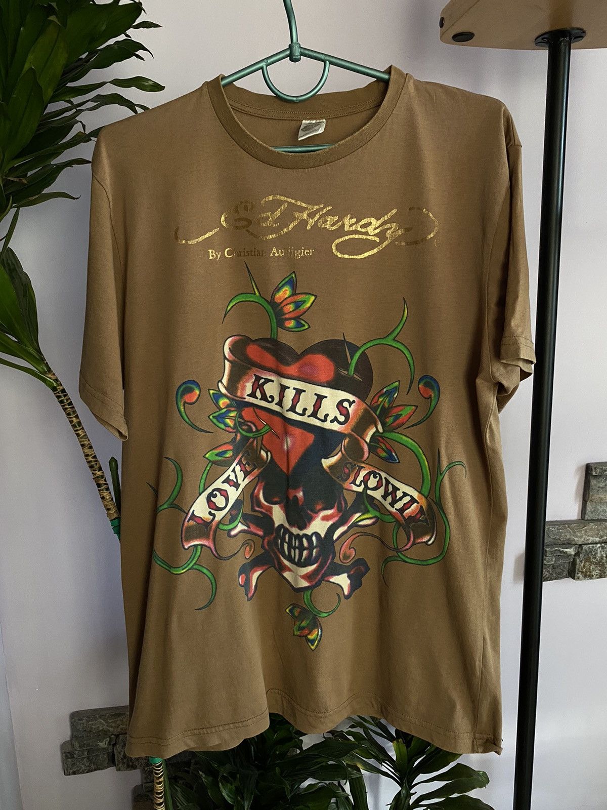 Christian Audigier × Ed Hardy × Vintage Ed Hardy love kills slowly T-shirt Size US L / EU 52-54 / 3 - 1 Thumbnail