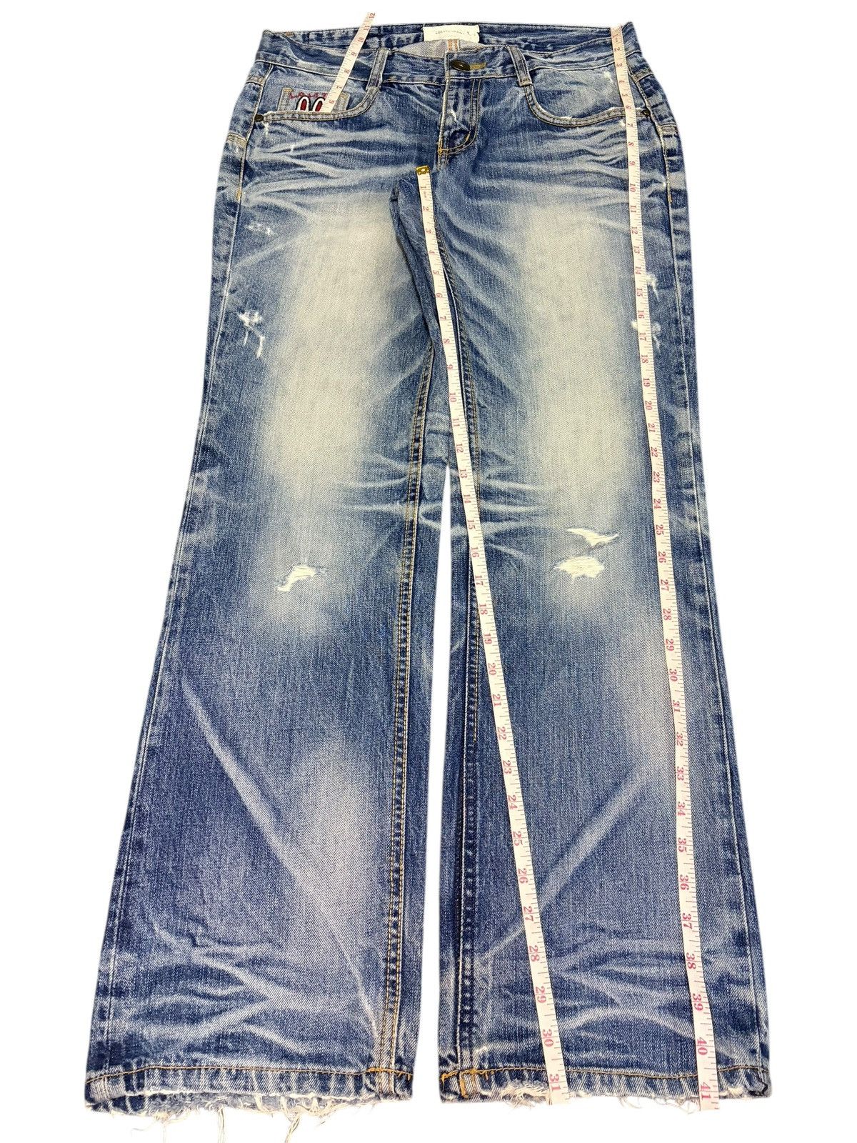 Edwin Vintage Lolita Yoshitomo Nara Faded Wash Distress Loose Jean Size 33" - 7 Thumbnail