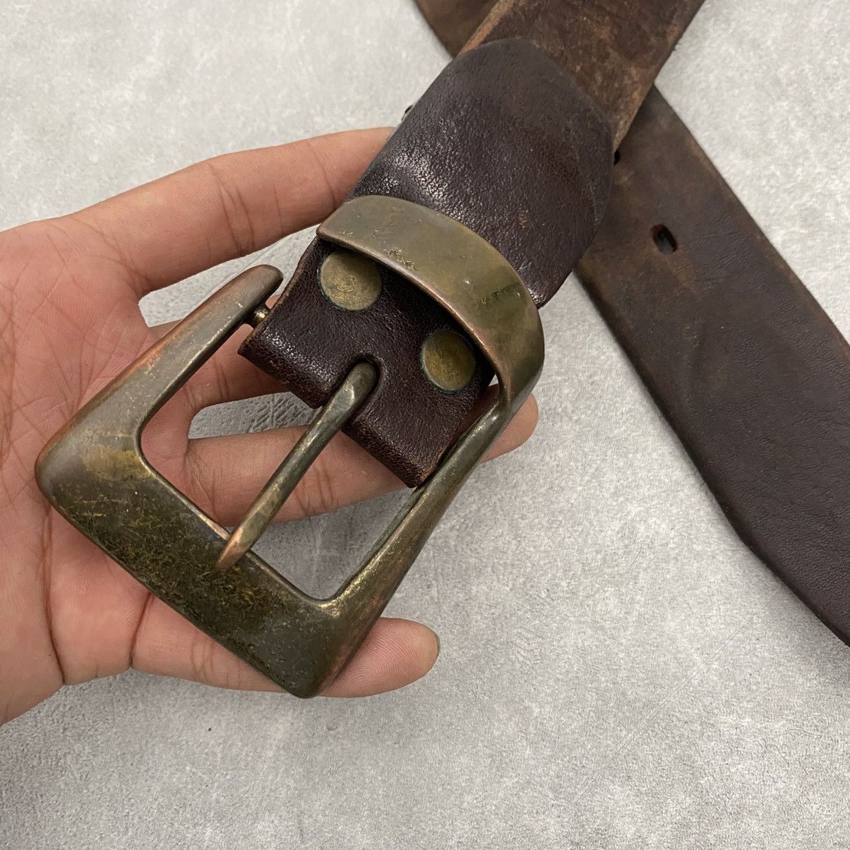 Levi's × Levi's Vintage Clothing × Vintage Vintage LEVI'S 501 studded genuine leather belt Size ONE SIZE - 4 Thumbnail