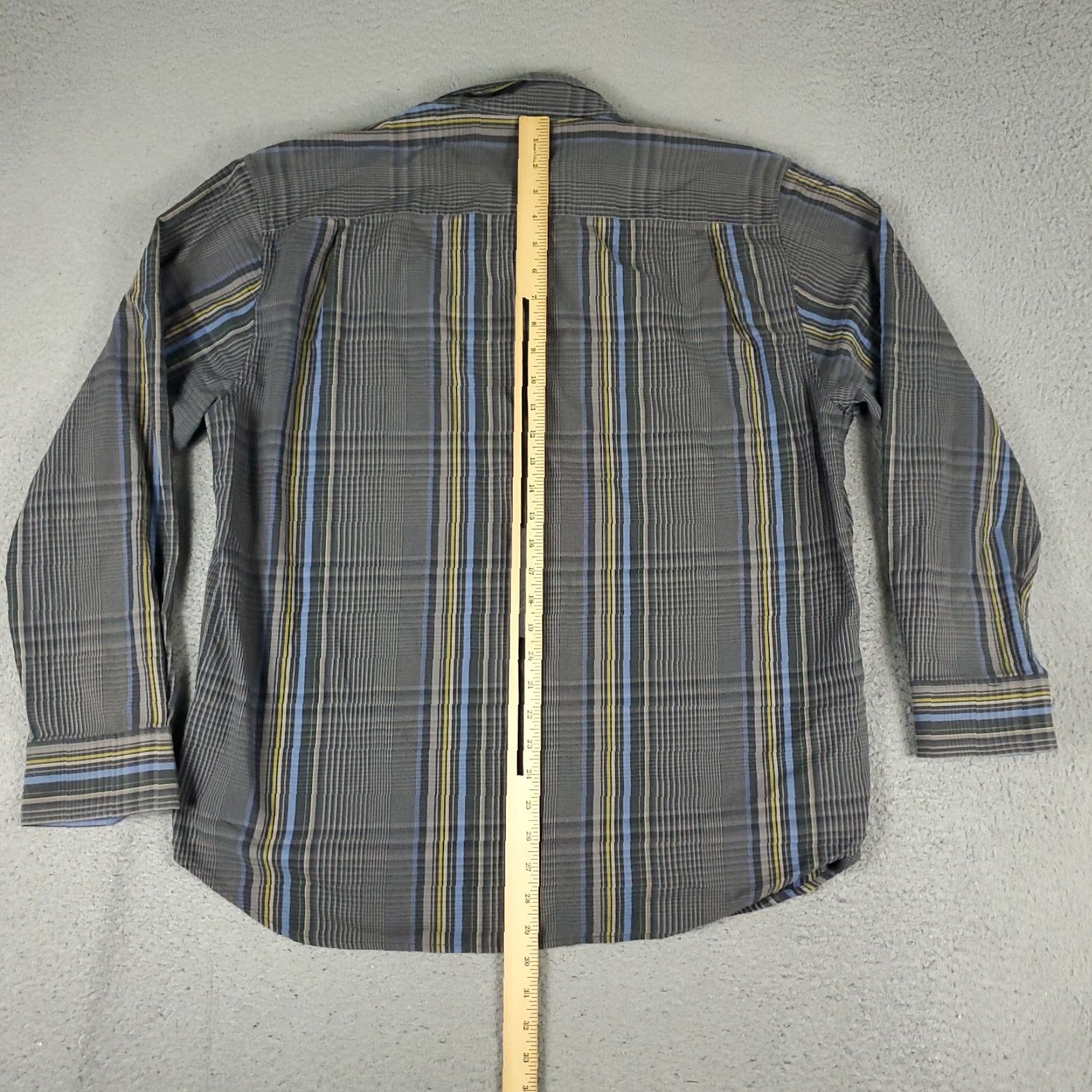 Tommy Bahama Tommy Bahama Shirt Mens XL Gray Plaid Cotton Button-Up Long Sleeve - Casual Business Dress Shirt Men Size US XL / EU 56 / 4 - 3 Thumbnail