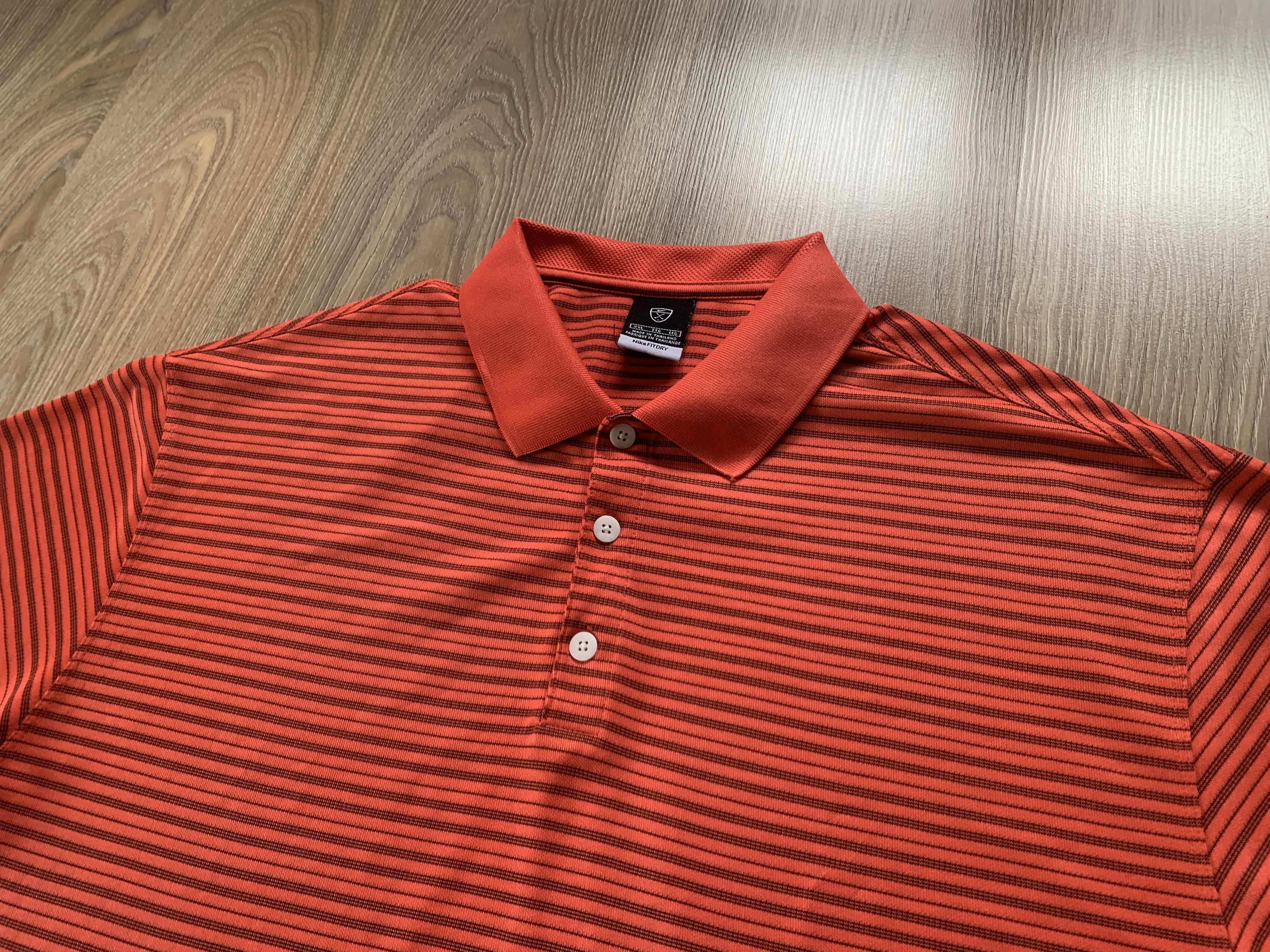 Nike Nike Dri-FIT Striped Red Polo Shirt Size US XXL / EU 58 / 5 - 4 Thumbnail