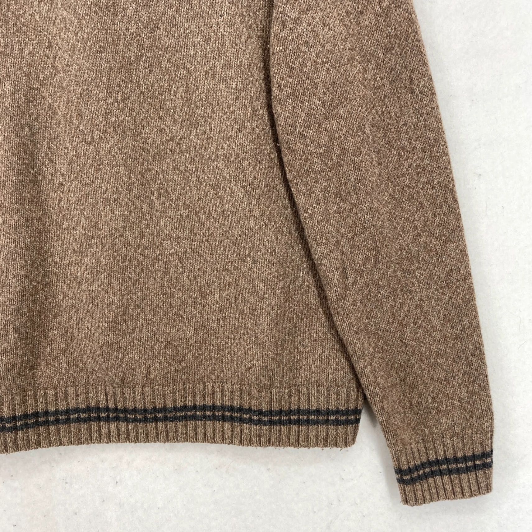 Vintage Daniele Blasi Sweater Mens Large Brown Wool Blend Quarter Zip Mock Neck Italy Size US L / EU 52-54 / 3 - 3 Thumbnail