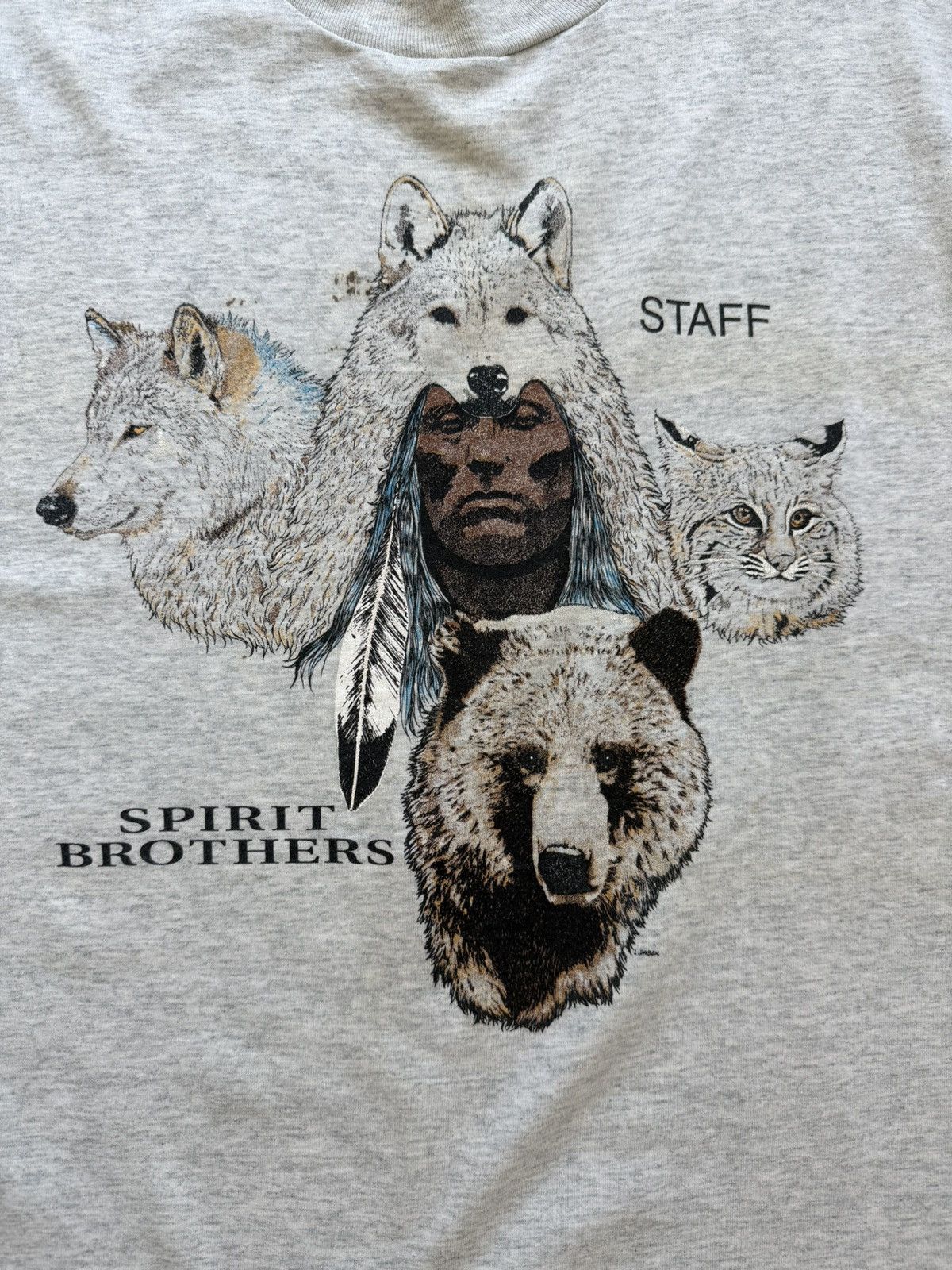 Other Vintage Spirit Brothers Bear Wolf Bobcat Native Shirt Size US XXL / EU 58 / 5 - 2 Thumbnail