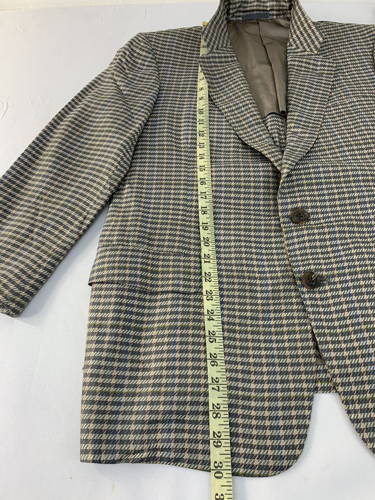 Burberry 90s Burberrys Prestige Collection Pure Silk Checked Coat Size US M / EU 48-50 / 2 - 10 Thumbnail