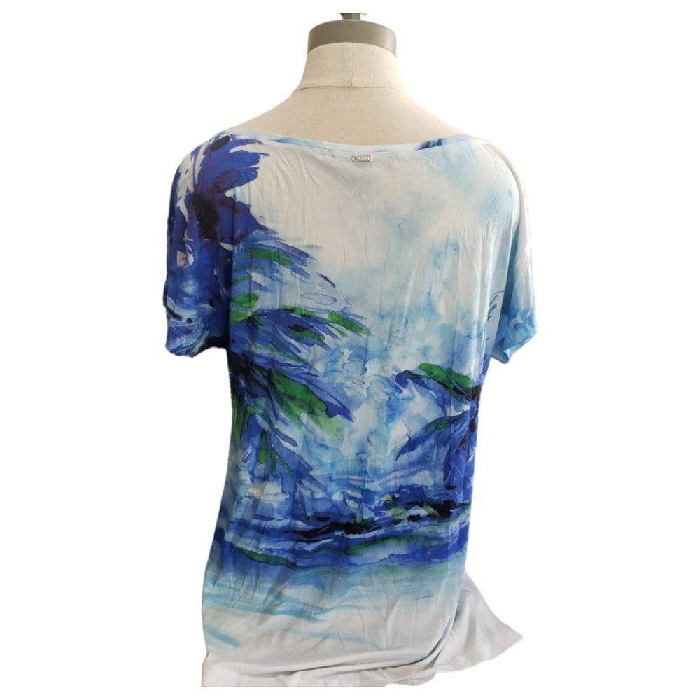 Andrew St. John CT903 St. John Tropical Beach Studded Scoop Neck T-shirt S Size S / US 4 / IT 40 - 3 Thumbnail