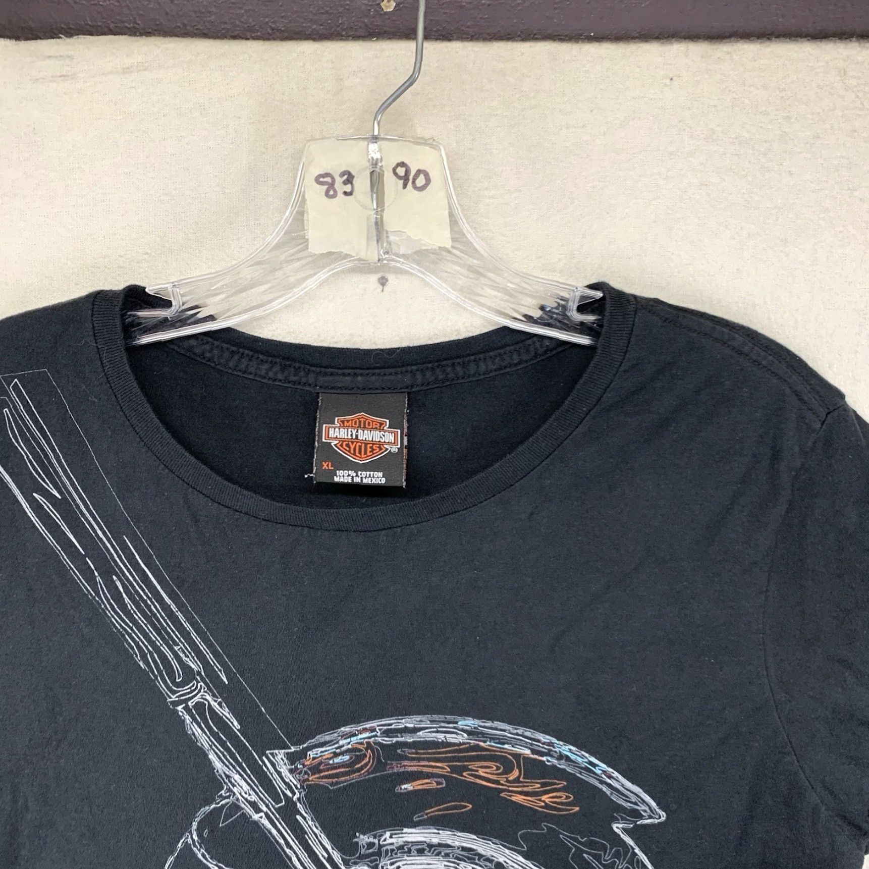 Harley Davidson Harley-Davidson Women's T-Shirt XL Cotton Graphic Angel Biker Motorcycle Retro Art Casual Size XL / US 12-14 / IT 48-50 - 4 Thumbnail