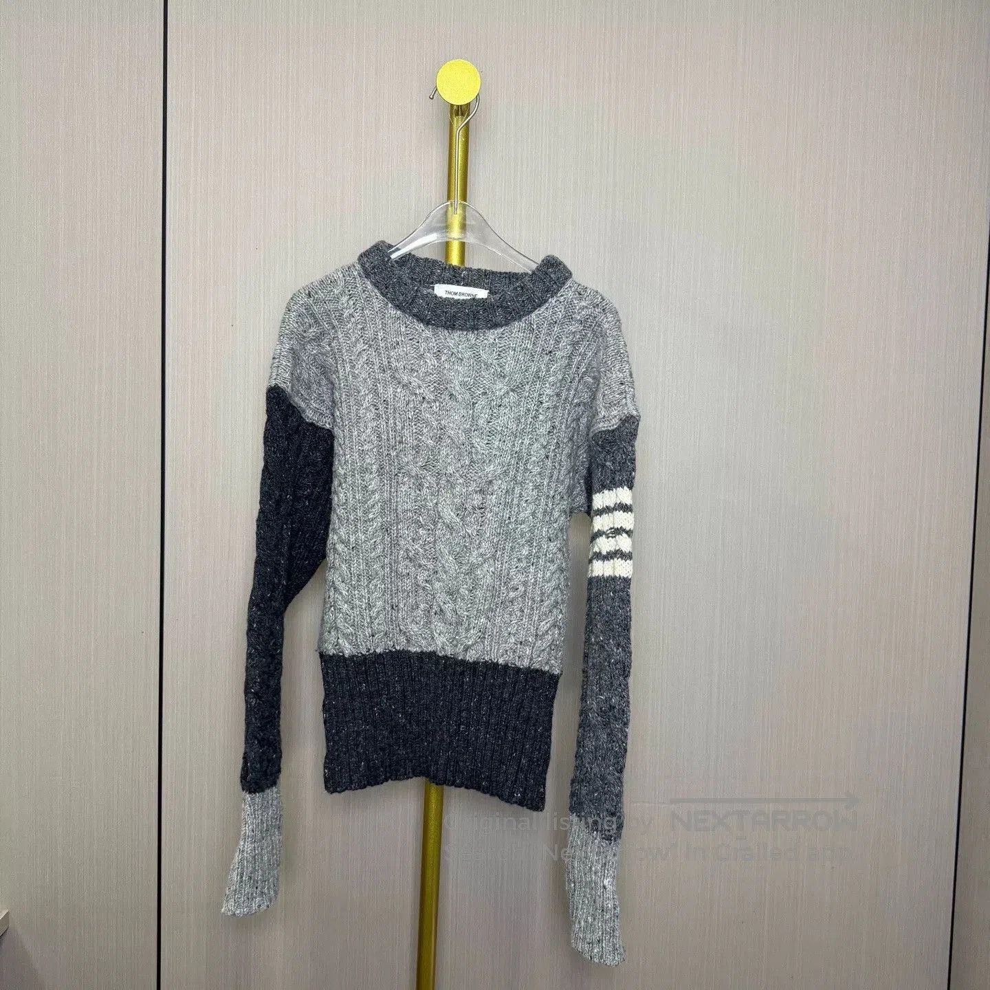 Thom Browne Thom Browne Gray Colorblock Sweater. Size US S / EU 44-46 / 1 - 1 Thumbnail