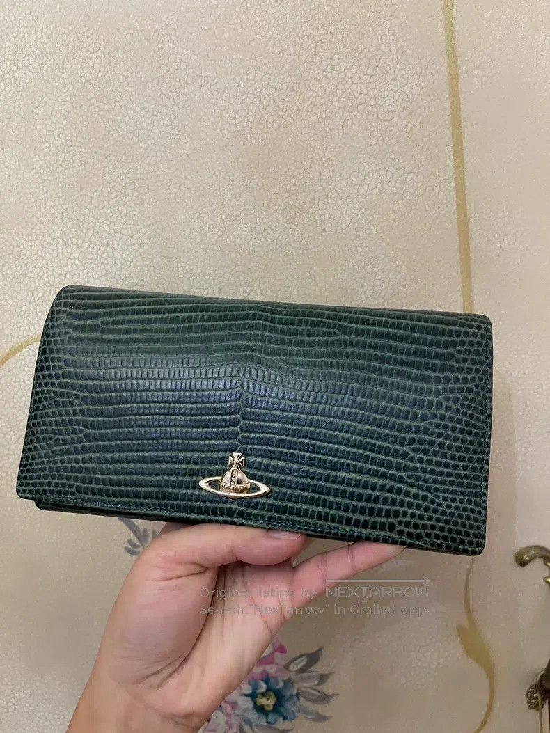 Vivienne Westwood Vivienne Westwood Dark green lizard pattern long wallet Size ONE SIZE - 1 Thumbnail