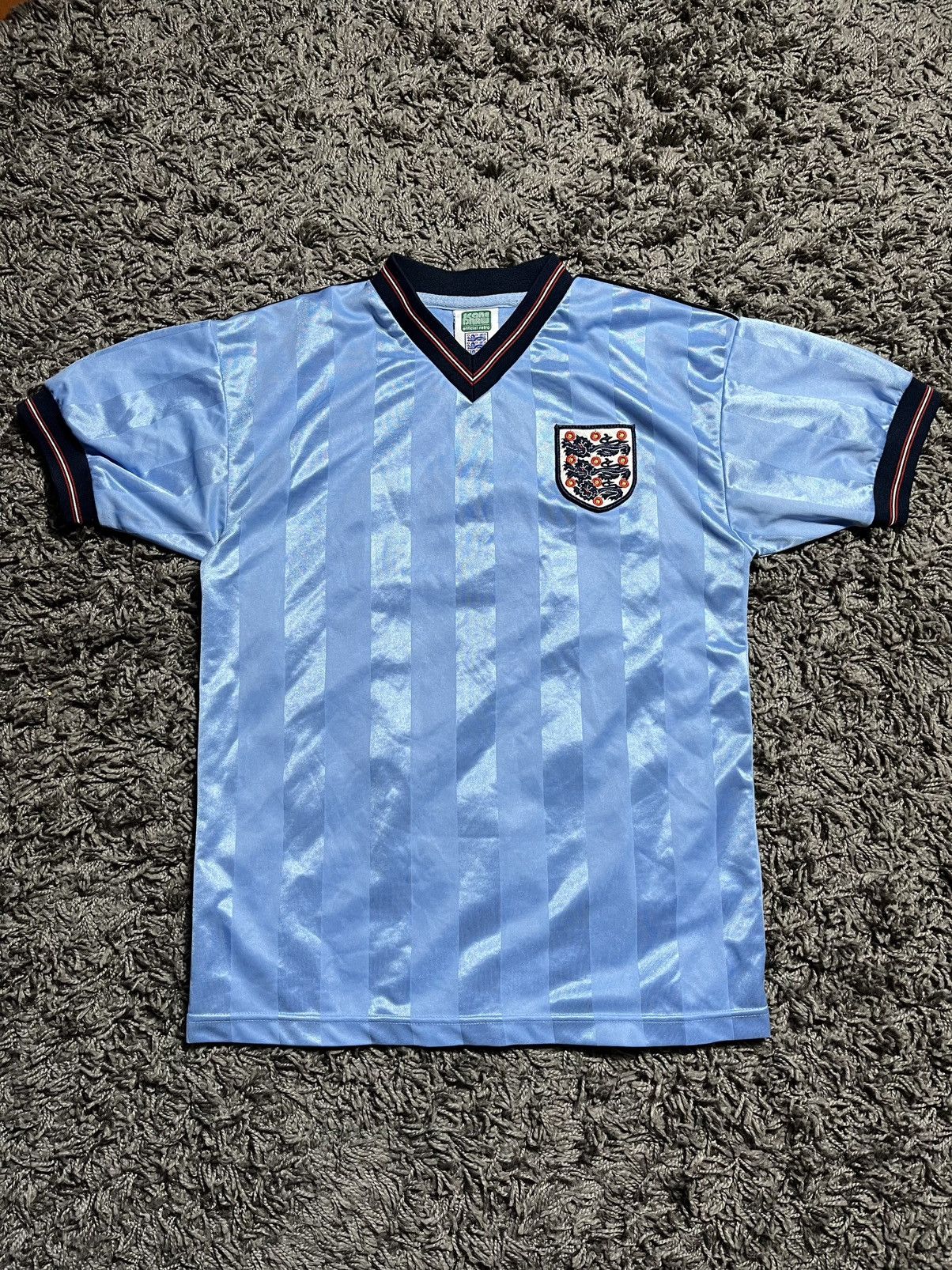 Vintage SCORE DRAW ENGLAND 1986 THIRD FORM NEW RELEASES JERSEY TEE Size US S / EU 44-46 / 1 - 1 Thumbnail