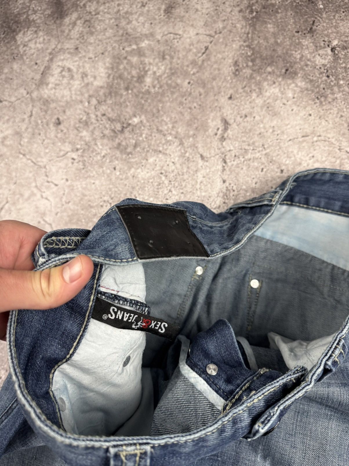 Japanese Brand Y2K Faded Sex Jeans Japanese lgb if6was9 style Avant Garde Size US 36 / EU 52 - 10 Thumbnail