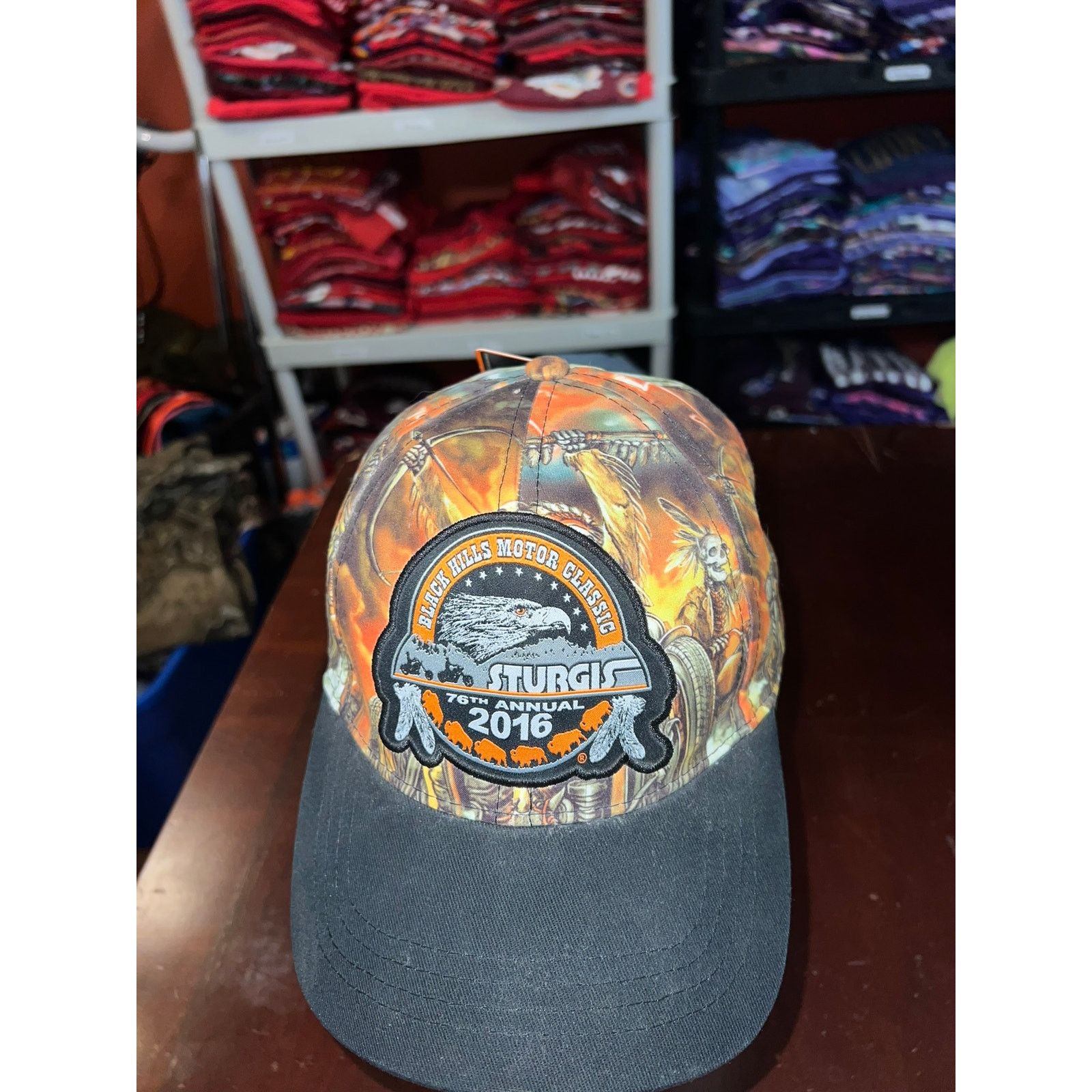 Vintage Sturgis Biker Hat Black Hills Motor Classic 2016 NWT Size ONE SIZE - 3 Thumbnail