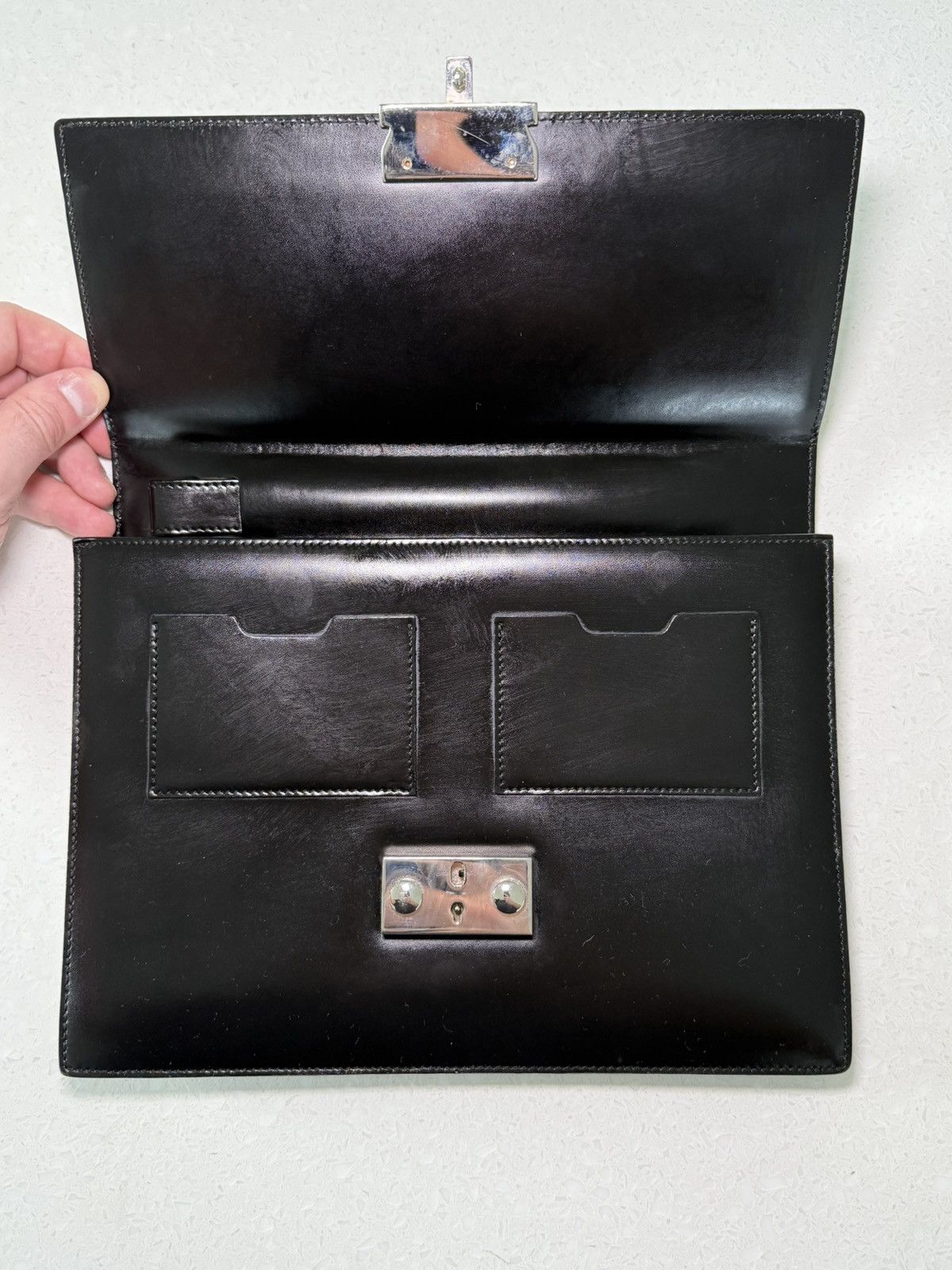 Ferragamo Black Leather Second Bag
