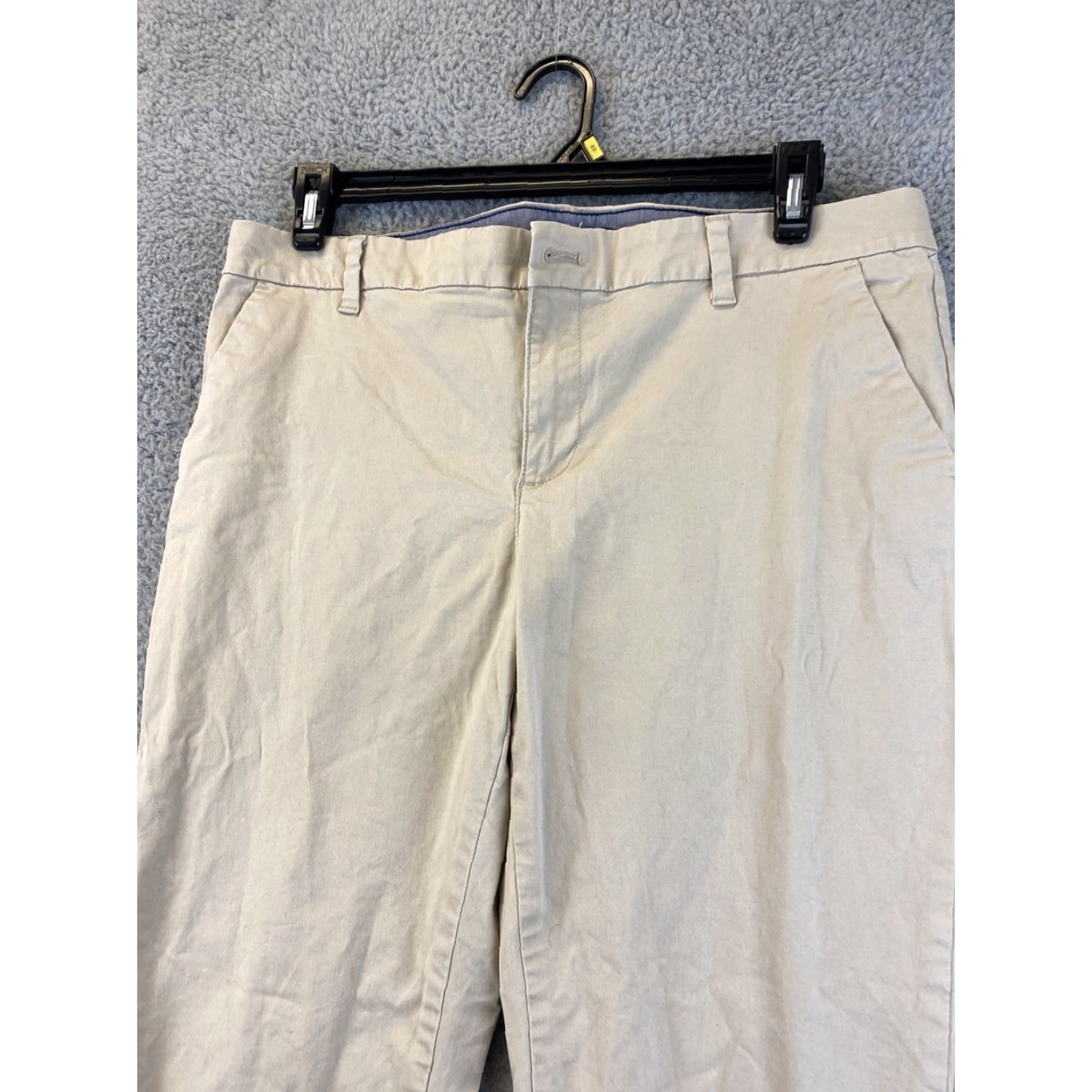 Tommy Hilfiger Tommy Hilfiger Women's 14 Khaki Button Flat Front Straight Leg Pants /59-21 Size 36" / US 14 / IT 50 - 2 Thumbnail