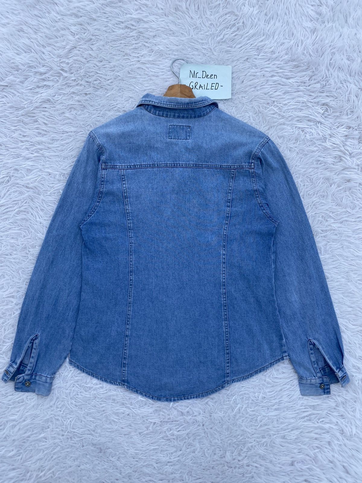 Issey Miyake Rare Vintage 90s Issey Miyake IS Blue Denim Shirt Size US S / EU 44-46 / 1 - 14 Thumbnail