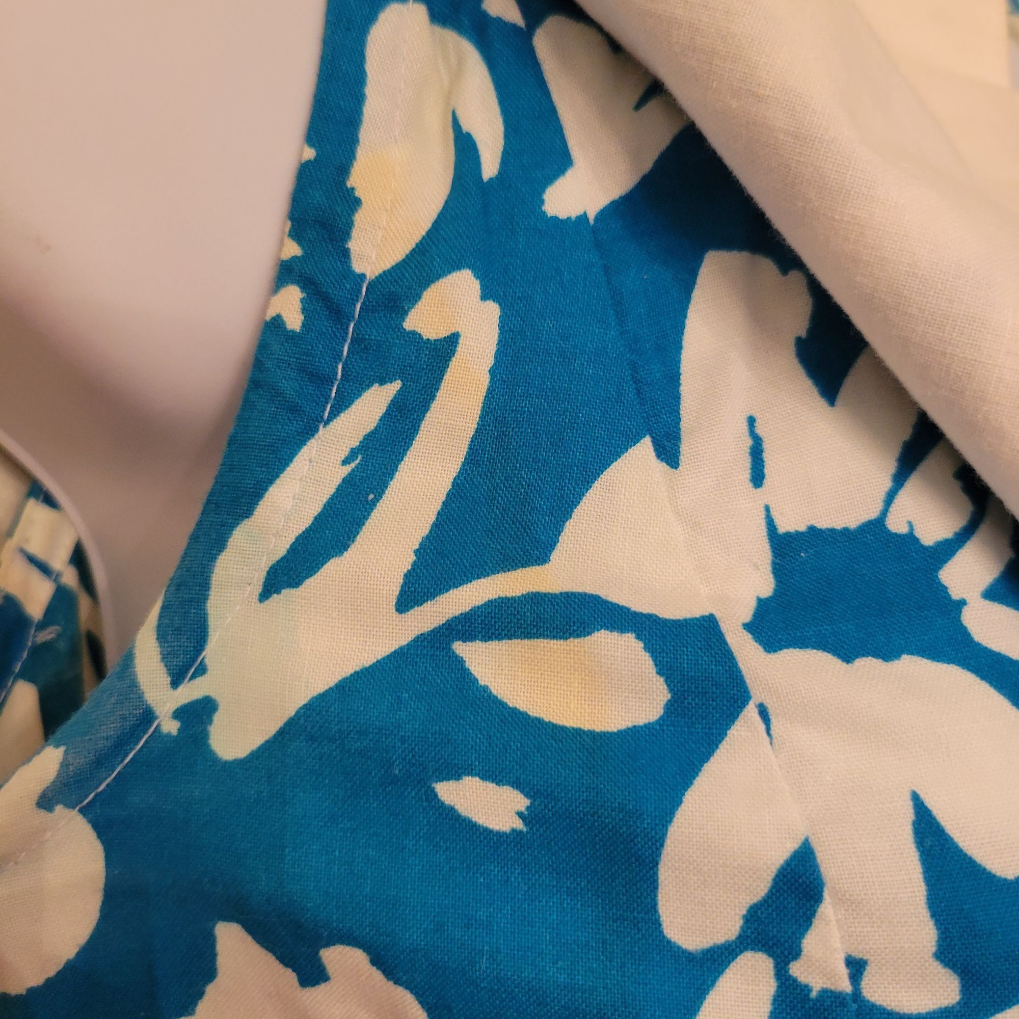 Vintage Vintage 1980s V. Fox Blue White Floral Dress 8 Collar Open C Size M / US 6-8 / IT 42-44 - 6 Thumbnail