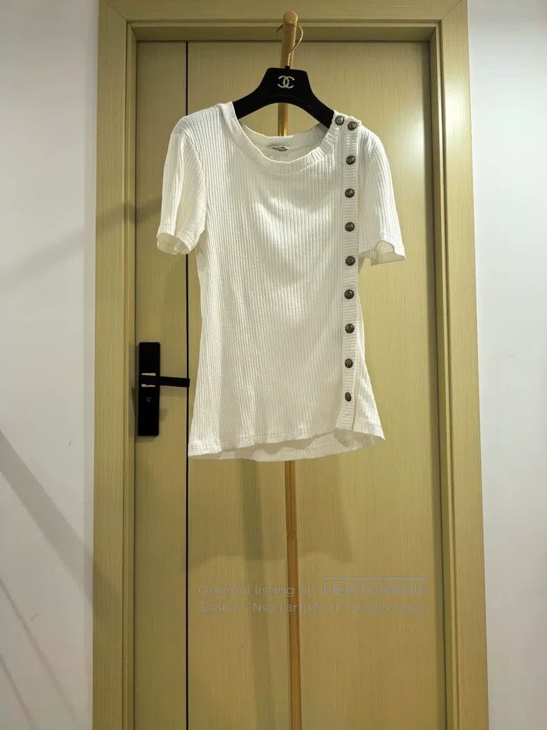 Chanel Chanel White knitted short sleeves Size XS / US 0-2 / IT 36-38 - 1 Thumbnail