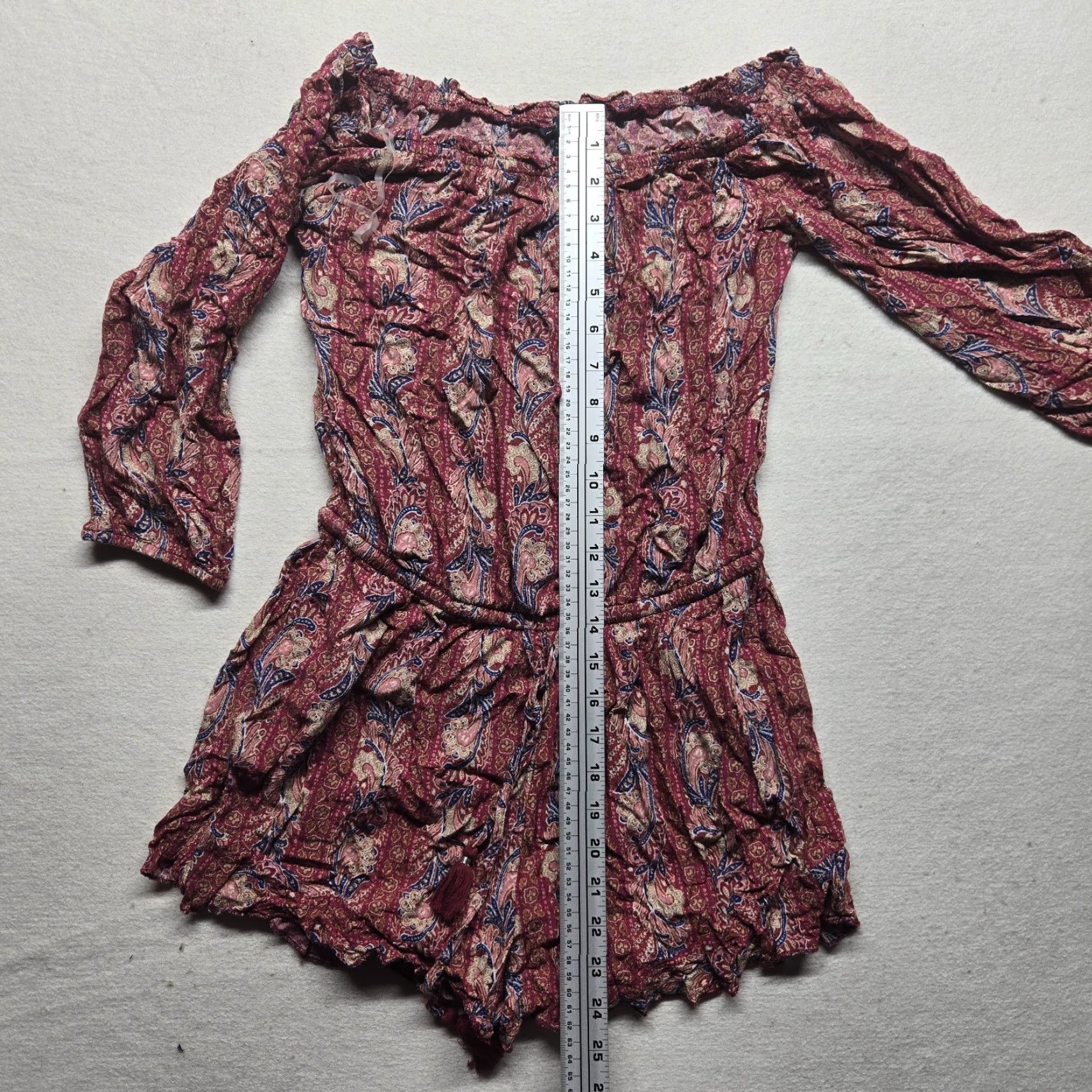 American Eagle Outfitters American Eagle Outfitters Shirt Womens S Red Paisley 3/4 Sleeve Blouse Top Small Size S / US 4 / IT 40 - 5 Thumbnail