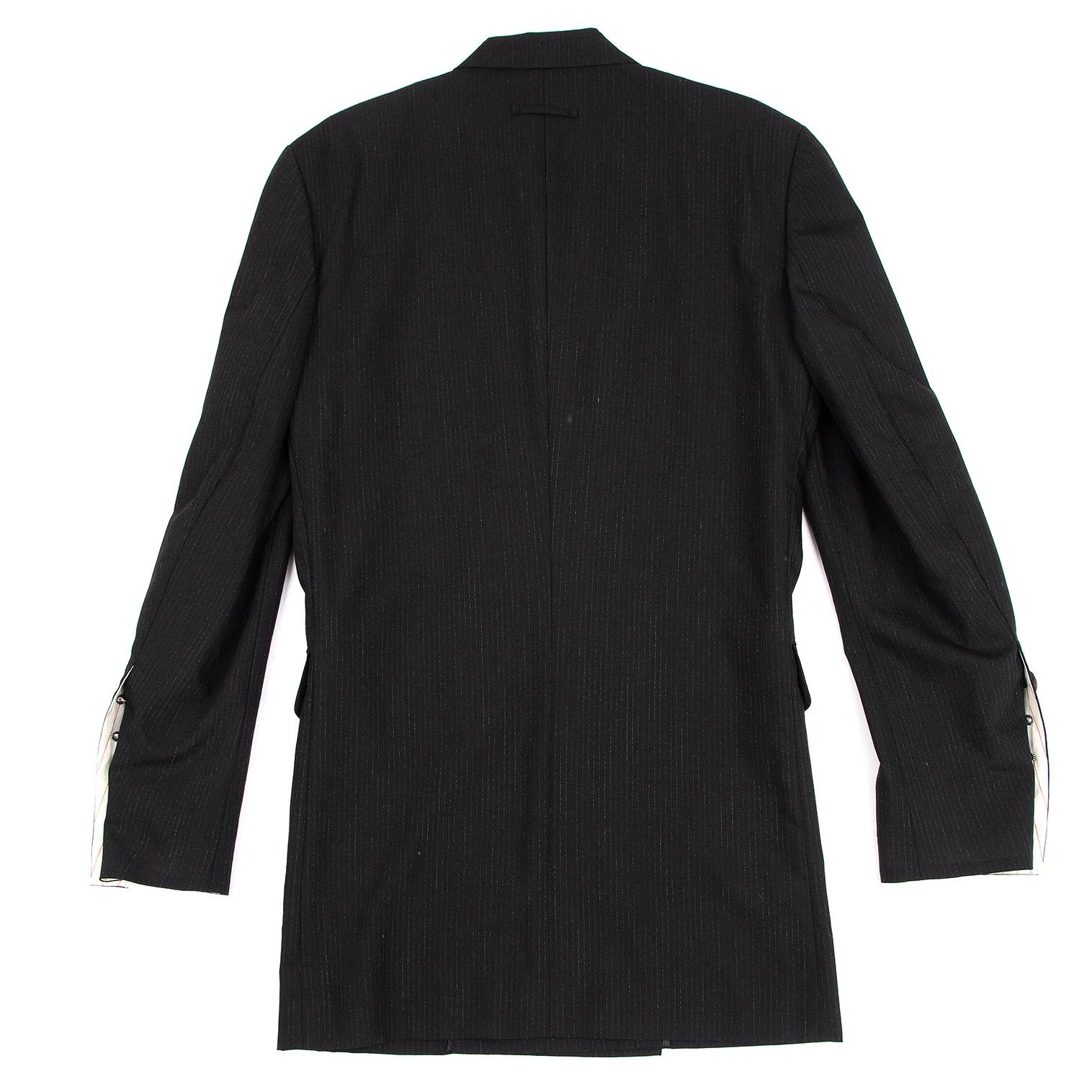 Jean Paul Gaultier Wool Chalk Stripe Double Jacket in Black, Size 48 Size US M / EU 48-50 / 2 - 14 Thumbnail