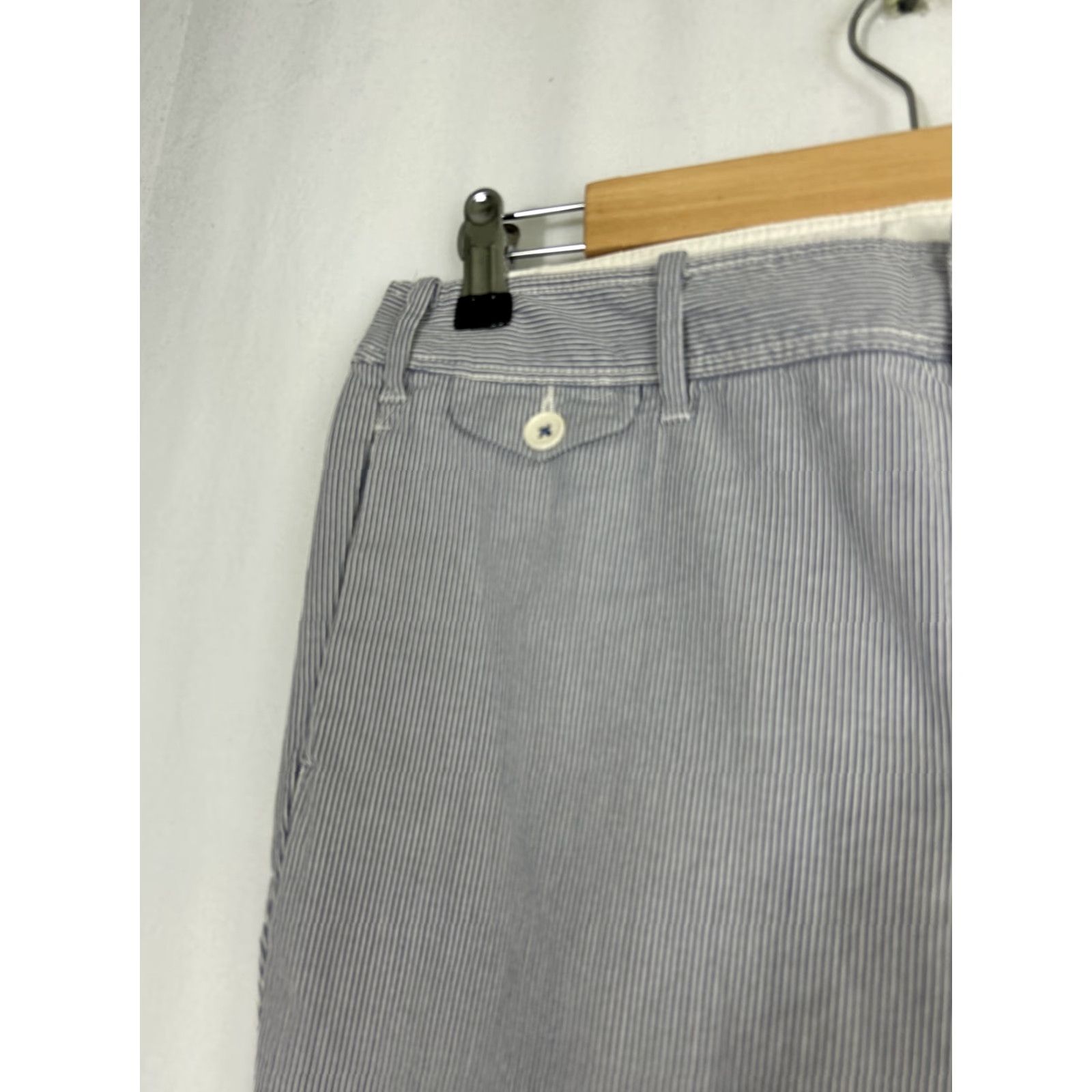 Anthropologie Anthropologie Pants Blue White Pinstripe Paper Boy Ankle 31 Womens Regular 31 Blue Pinstripe 90s? Size 24" / US 00 / IT 34 - 4 Thumbnail