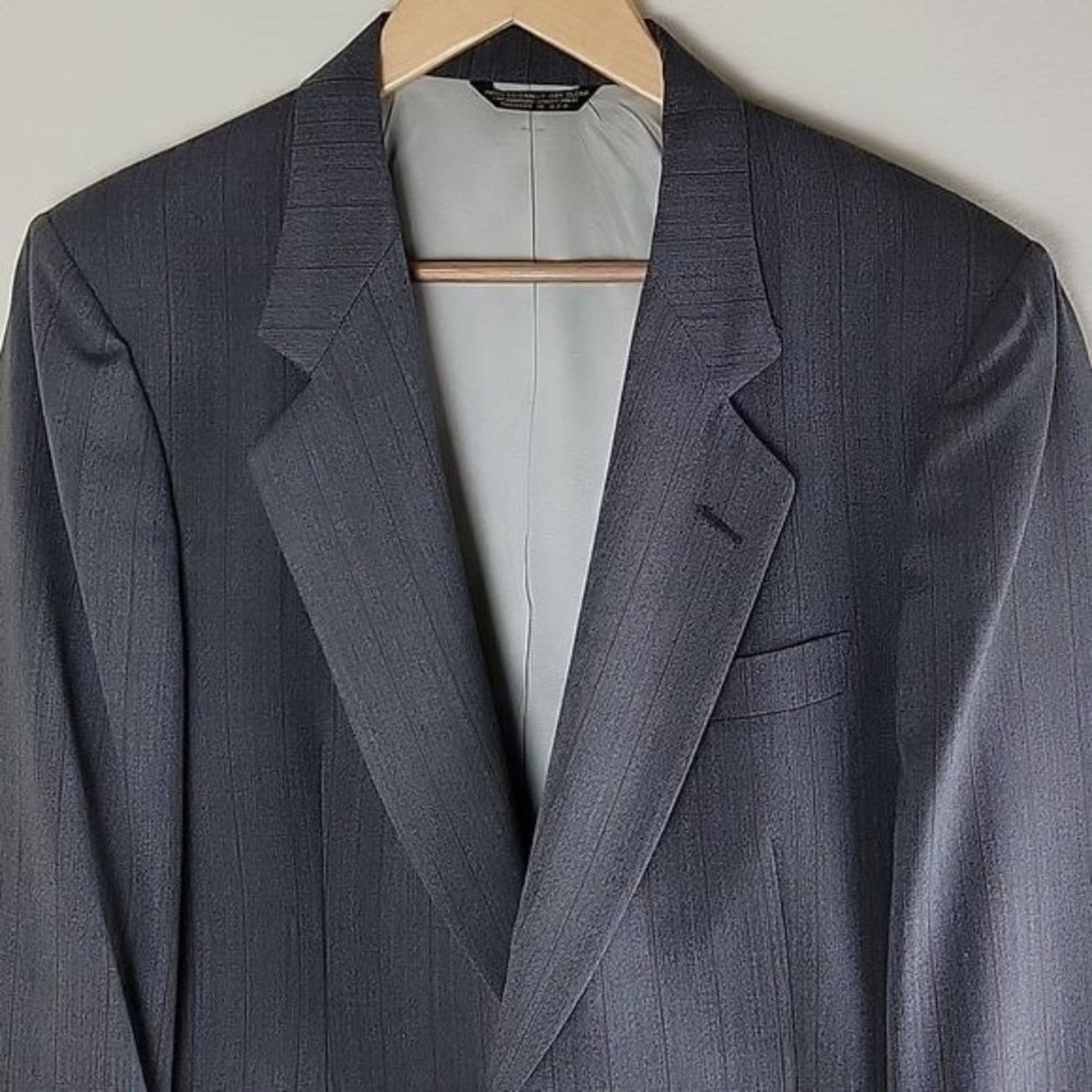Pierre Cardin Pierre Cardin Men's Vintage Striped Suit Blazer Grey 38R Size 38R - 3 Thumbnail