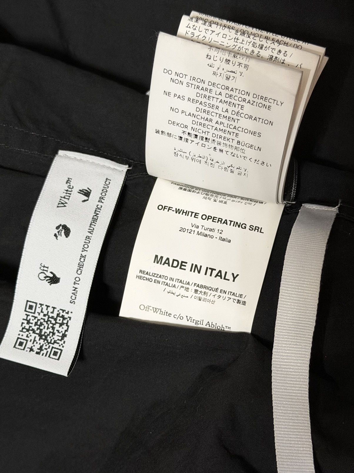 Off-White Off-White logo-embroidered black button up Size US L / EU 52-54 / 3 - 9 Thumbnail