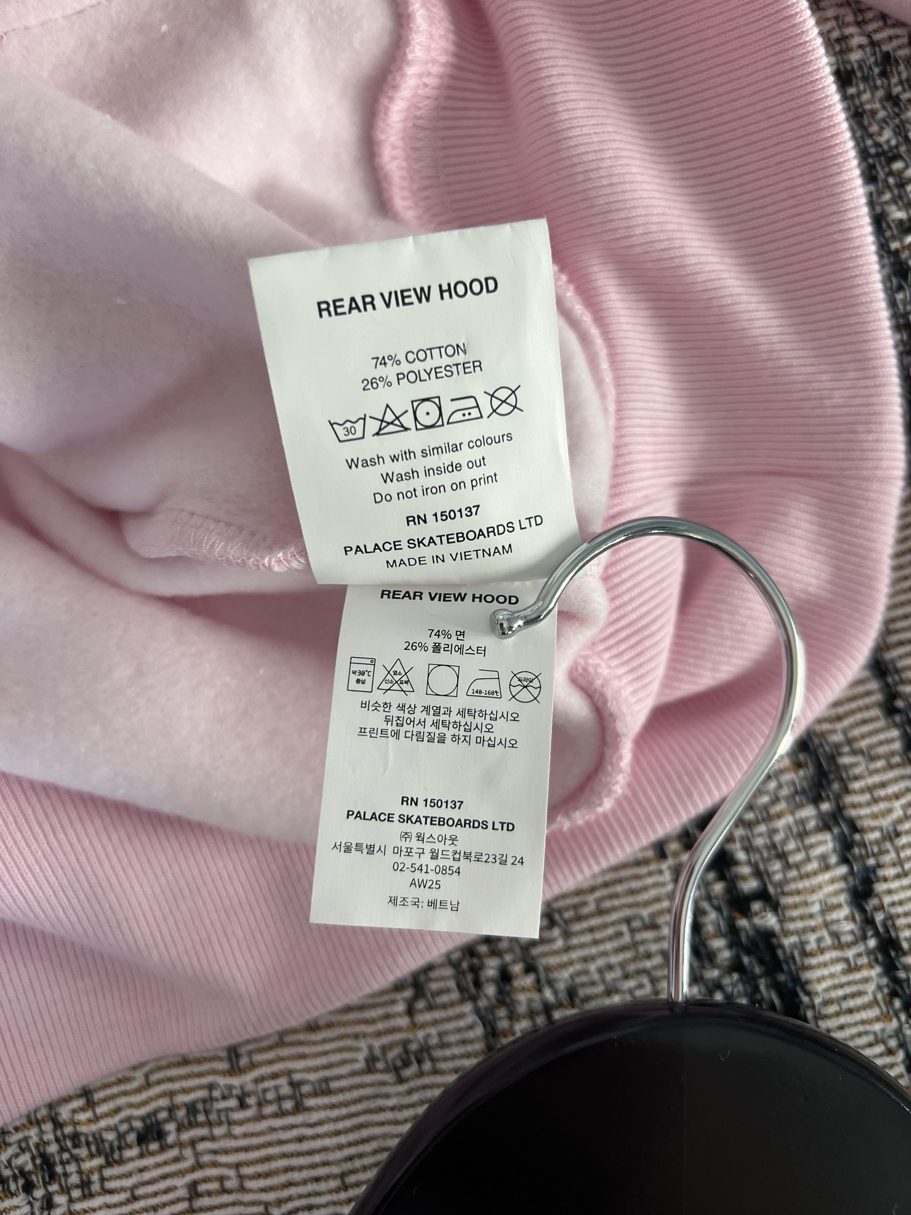 Palace Palace Skateboards Rear View Hoodie in Lush Flush Pink Size US L / EU 52-54 / 3 - 7 Thumbnail