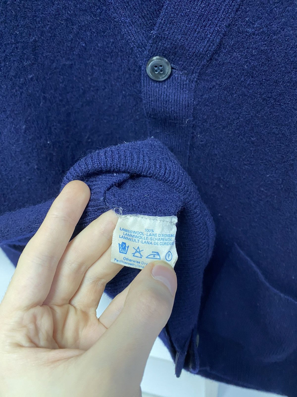 Burberry × Vintage Vintage Burberry wool navy cardigan sweater Size US S / EU 44-46 / 1 - 8 Thumbnail