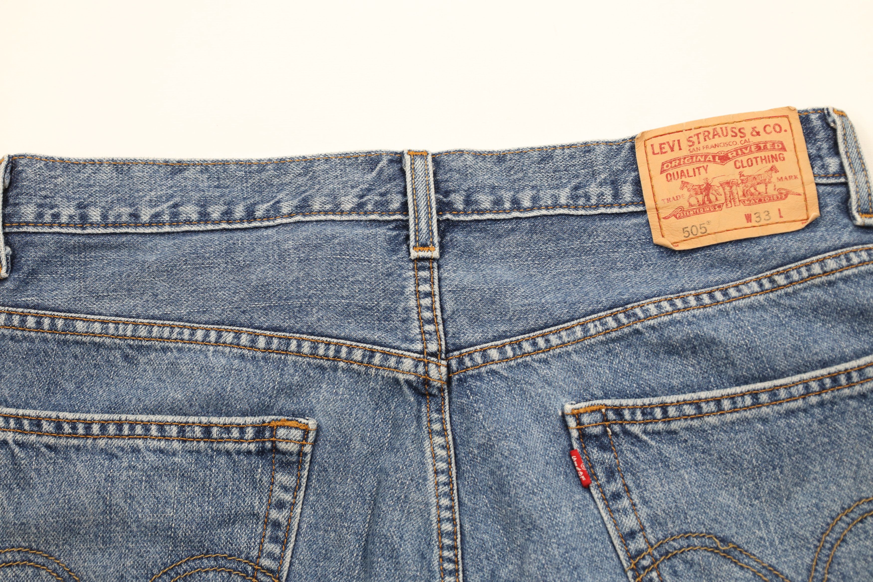 Levi's × Vintage Vintage Y2K Levis 505 Regular Fit Denim Jean Shorts Jorts Size US 33 - 10 Thumbnail