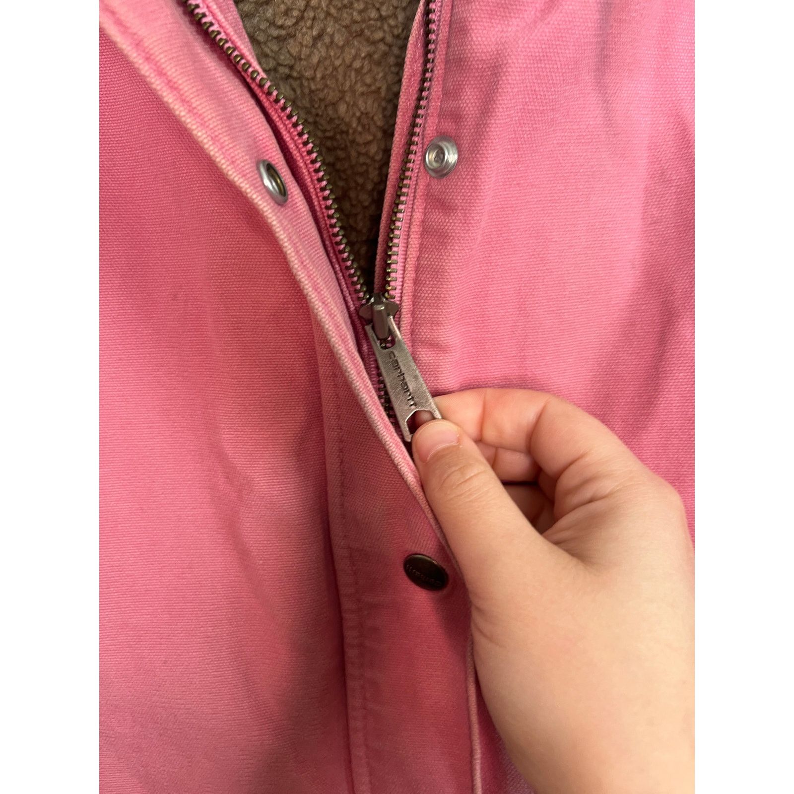 Carhartt Y2K Carhartt Pink Sherpa Streetwear Workwear Jacket 100657 S Size US S / EU 44-46 / 1 - 3 Thumbnail