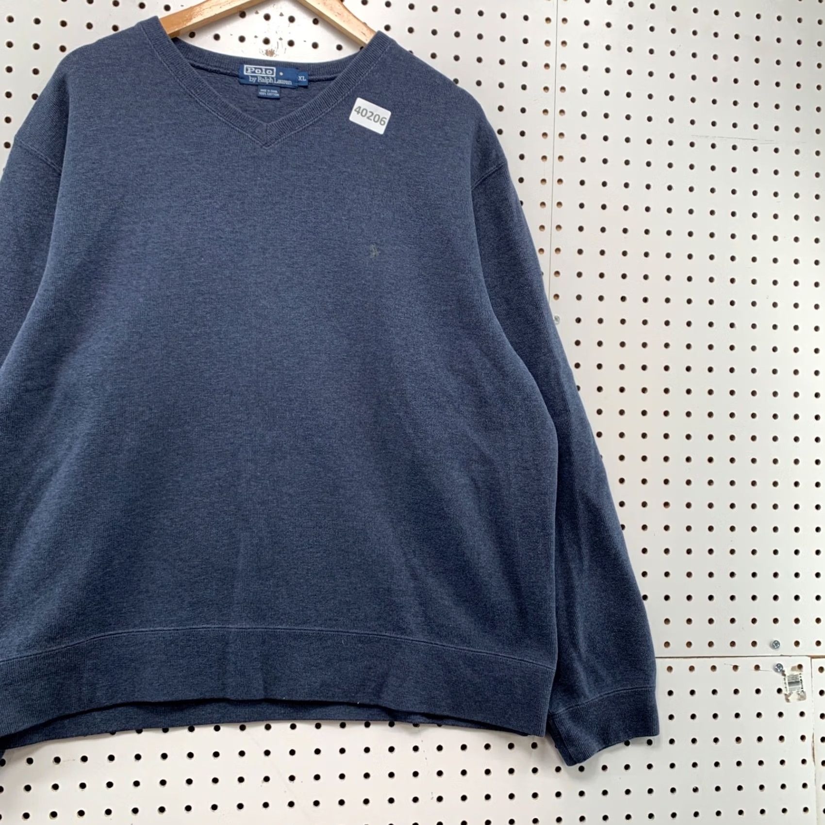 Polo Ralph Lauren VINTAGE Polo Ralph Lauren Sweater Mens XL Blue V-Neck Casual Preppy Size US XL / EU 56 / 4 - 4 Thumbnail