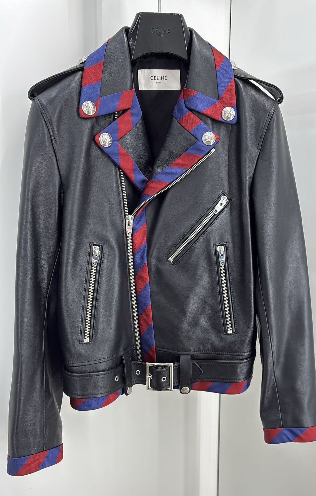 Celine Celine Leather Biker Jacket in Large Size US L / EU 52-54 / 3 - 2 Thumbnail