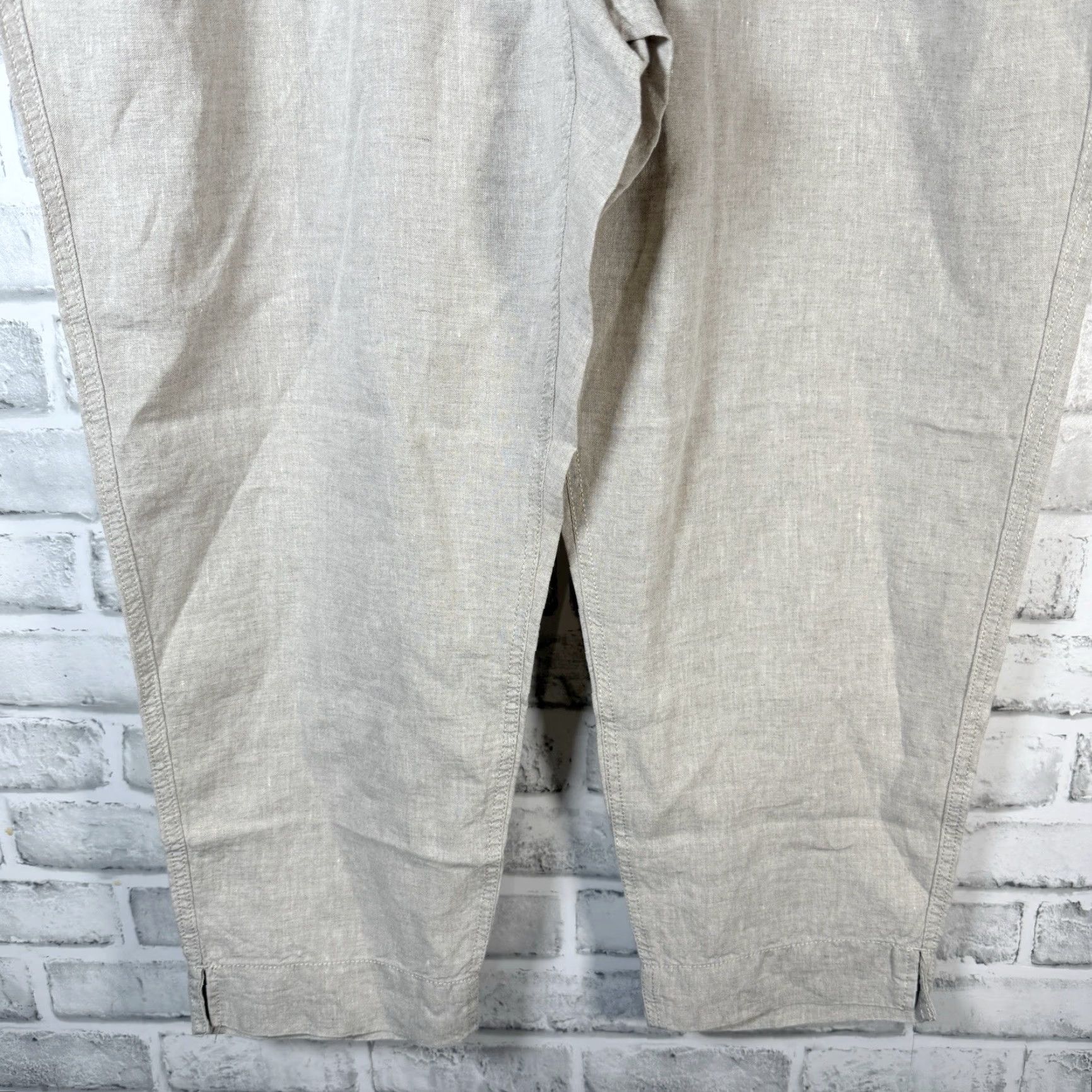 Vintage NWT L.L.Bean Pants Women Size 20 Beige Casual Drawstring Chino Womens Size 3XL / US 20-22 - 3 Thumbnail