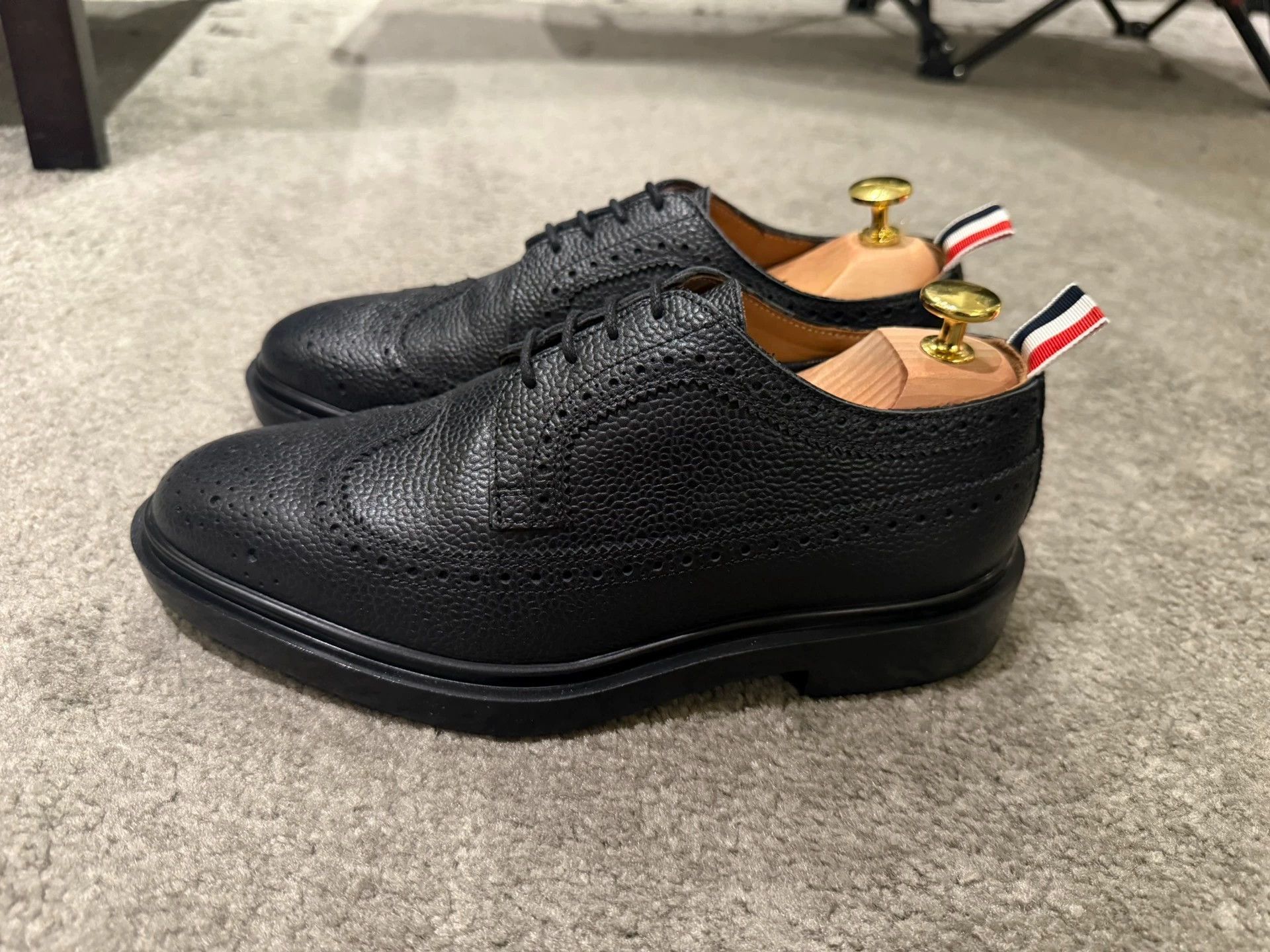 Thom Browne Thom Browne Black Classic Carved Lightweight Rubber US6 Size US 6 / EU 39 - 2 Thumbnail