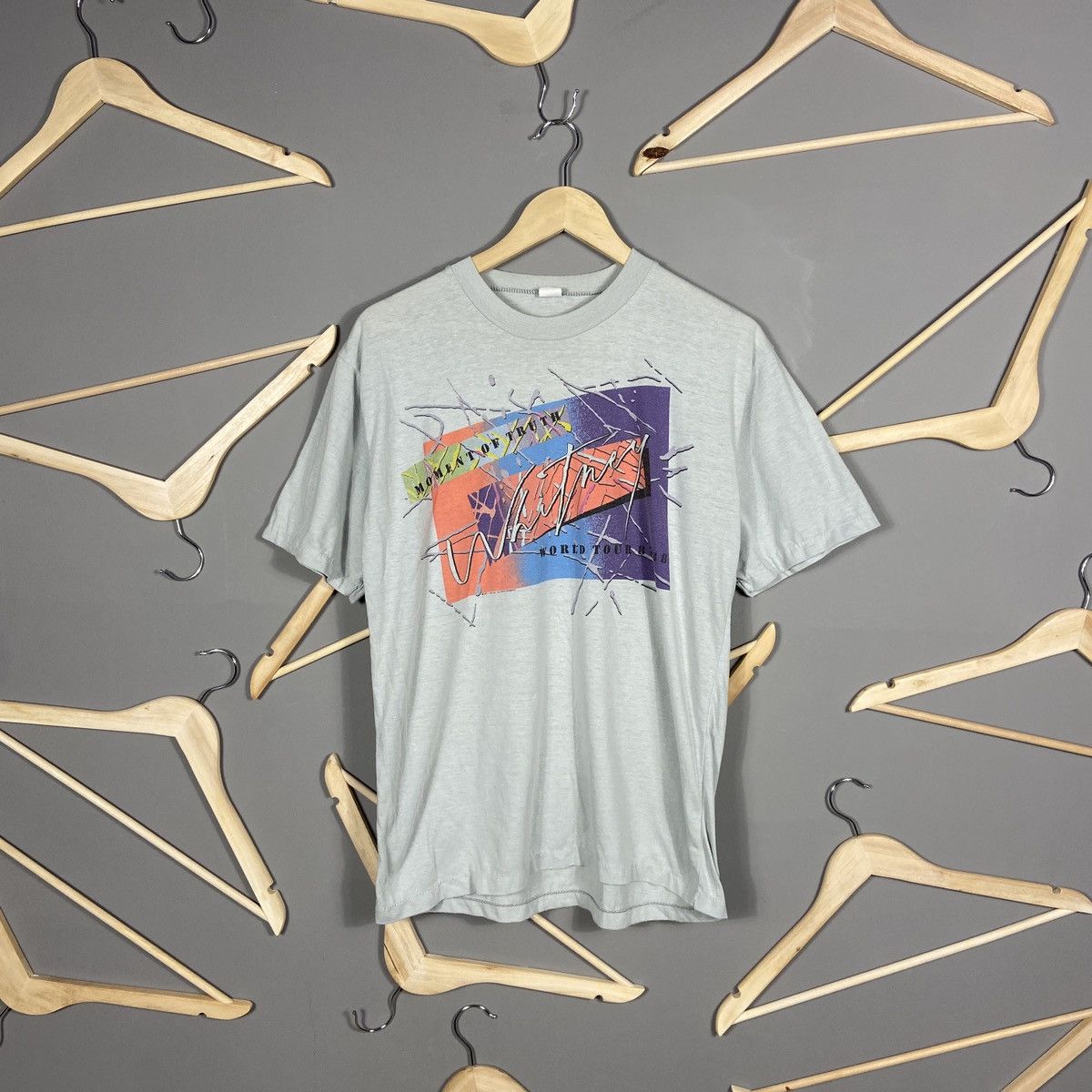 Band Tees × Vintage Vintage 1987 Whitney Houston Moments Of Truth T-Shirt Size US L / EU 52-54 / 3 - 1 Thumbnail