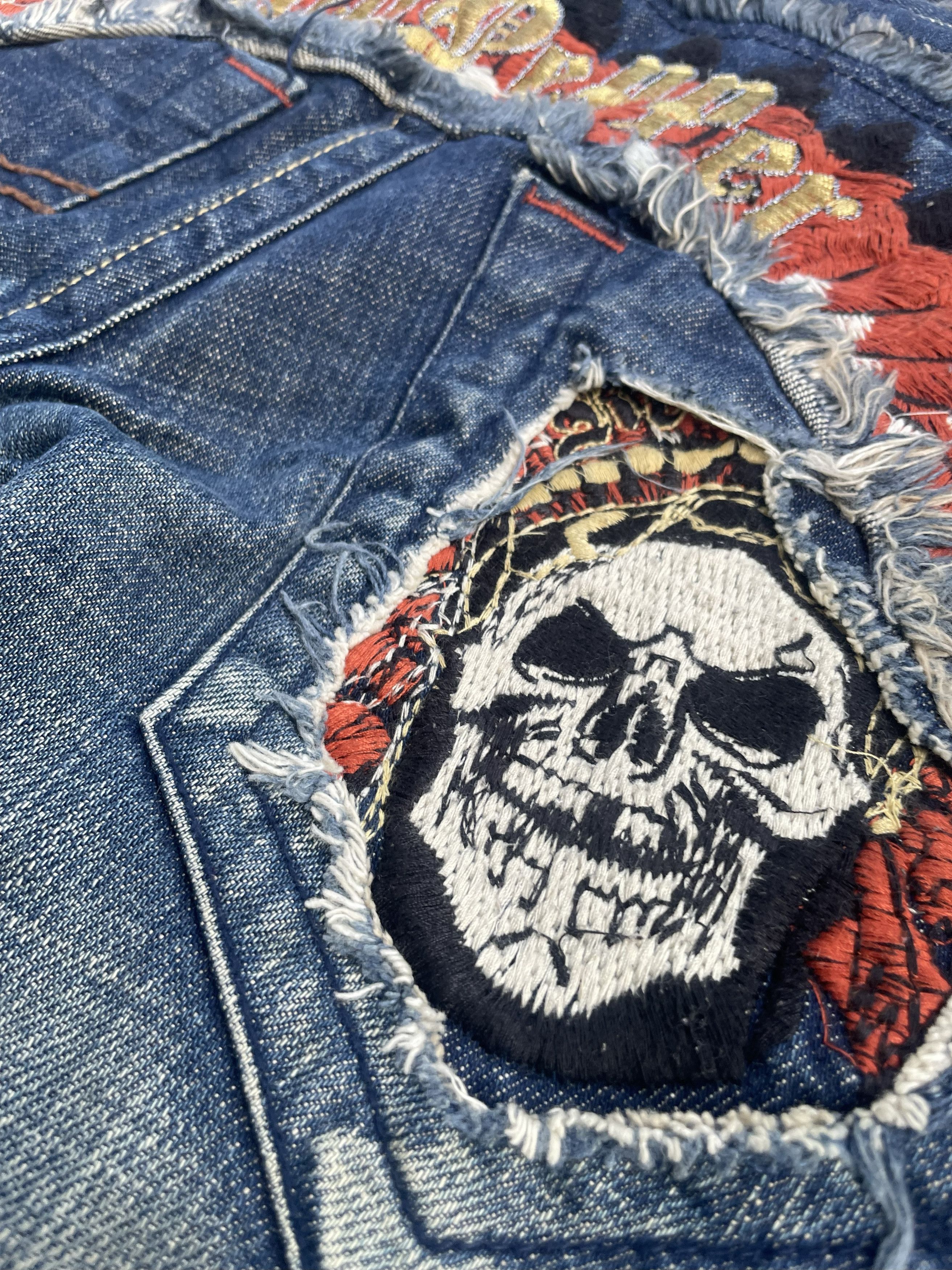Japanese Brand Red Pepper Crazy Emboiderey Denim Size 31" - 13 Thumbnail