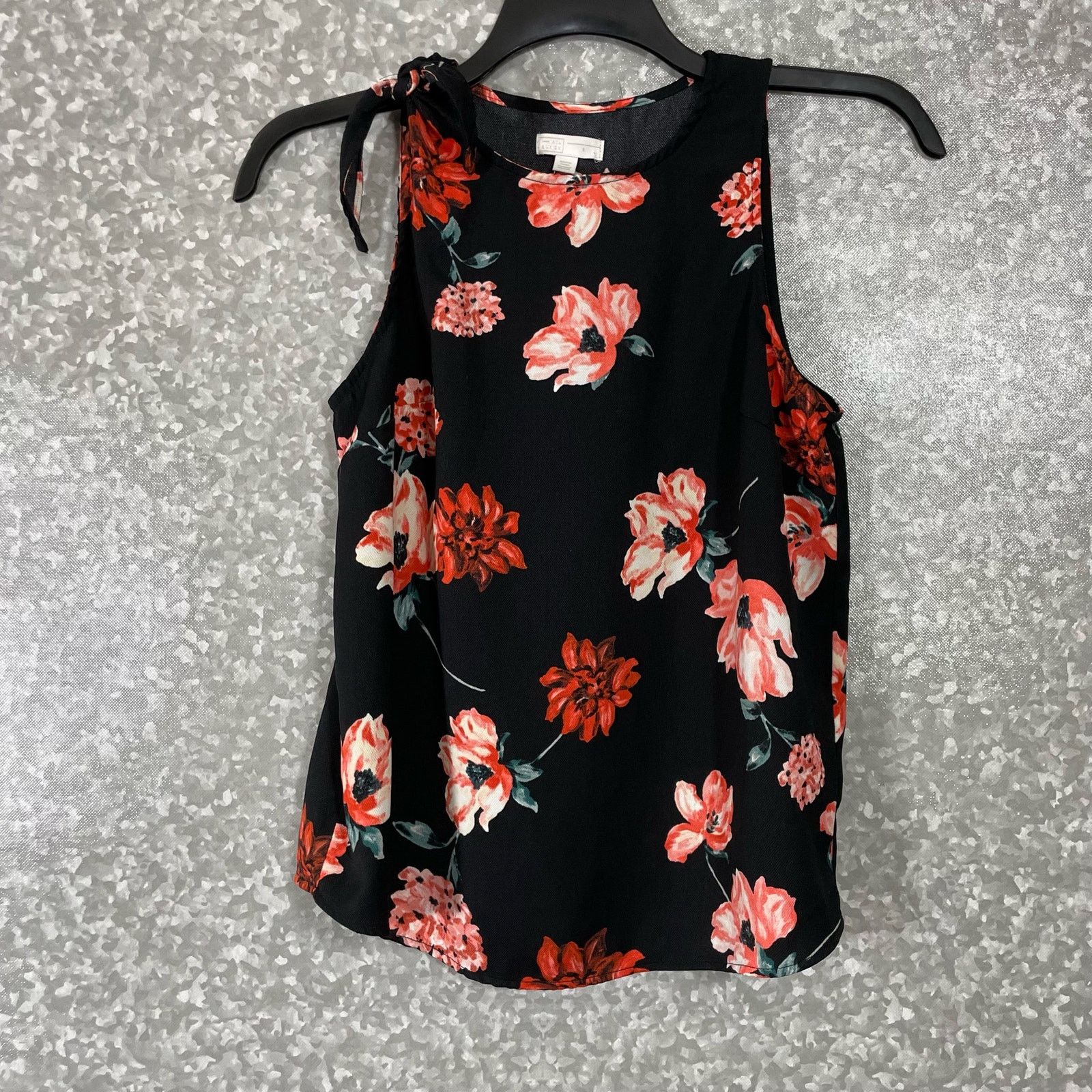 14th & Union 14th & Union Black & Pink Floral Sleeveless Blouse - Size 8 Size M / US 6-8 / IT 42-44 - 1 Thumbnail