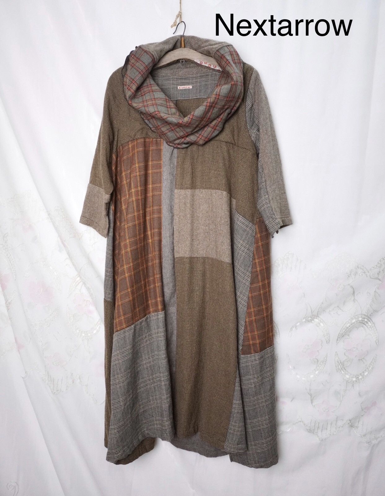 Kapital Kapital patchwork wool collar dress2412-Nextarrow Size S / US 4 / IT 40 - 1 Thumbnail