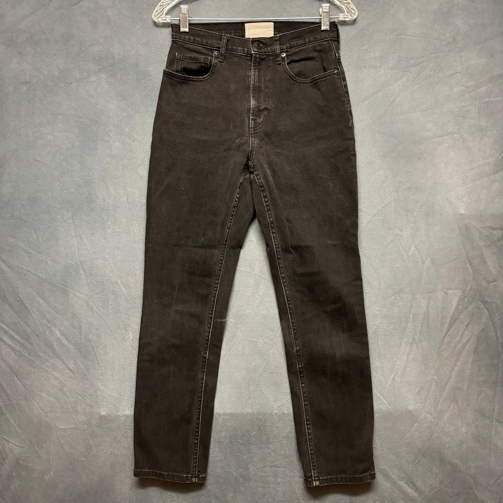 Everlane Everlane High Waist Straight Leg Jeans Black Womens 27 Reg Size 27" / US 4 / IT 40 - 1 Thumbnail