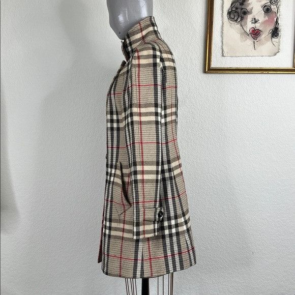 Burberry Burberry Longdon VTG 00's Nova Check Peacoat Double Breasted Size L / US 10 / IT 46 - 7 Thumbnail