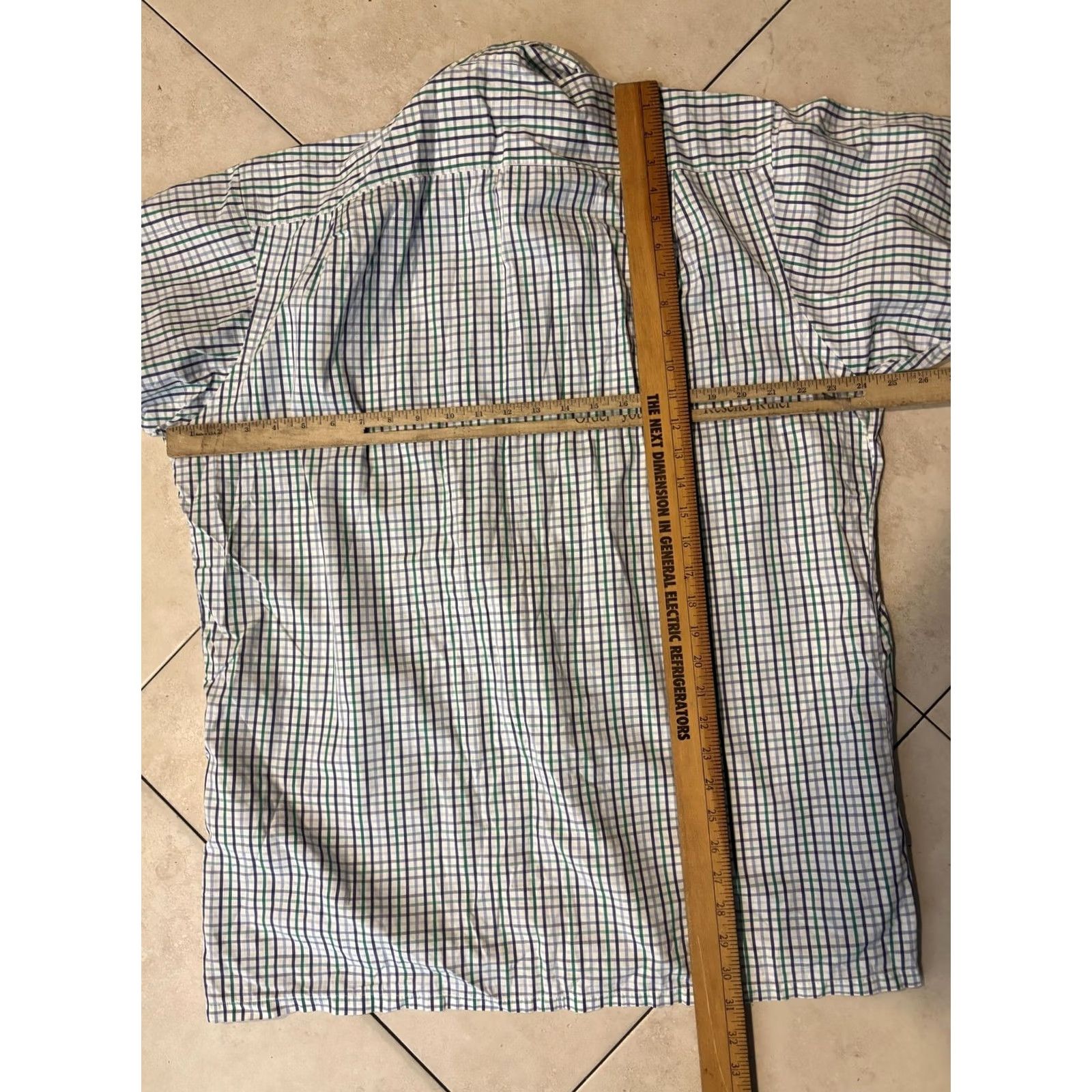 Vintage Maus & Hoffman Shirt Mens Large Green Blue Plaid Short Sleeve Button Down Casual Size US L / EU 52-54 / 3 - 7 Thumbnail