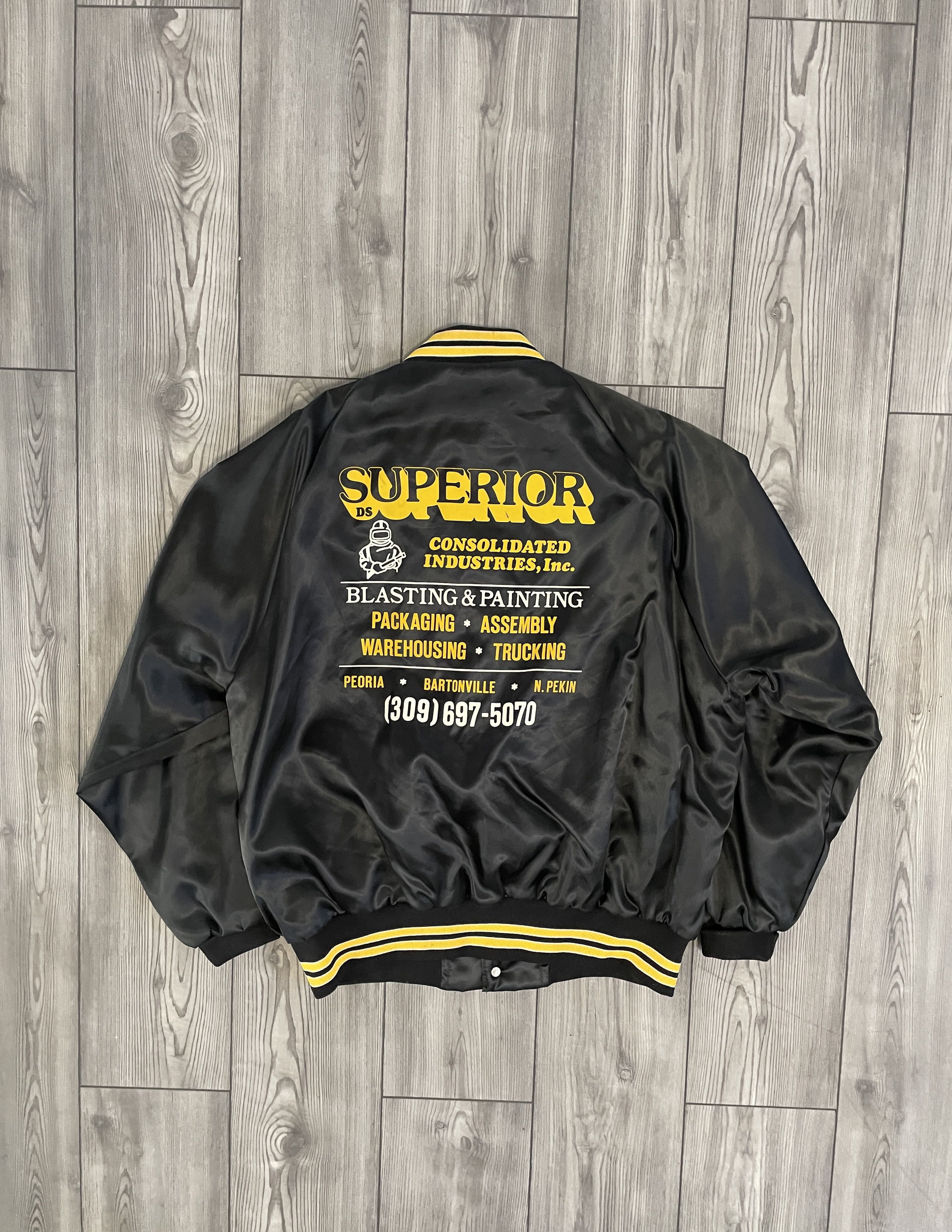 Other Vintage Pla-Jac Black and Yellow Varsity Construction Jacket Size US XL / EU 56 / 4 - 2 Thumbnail