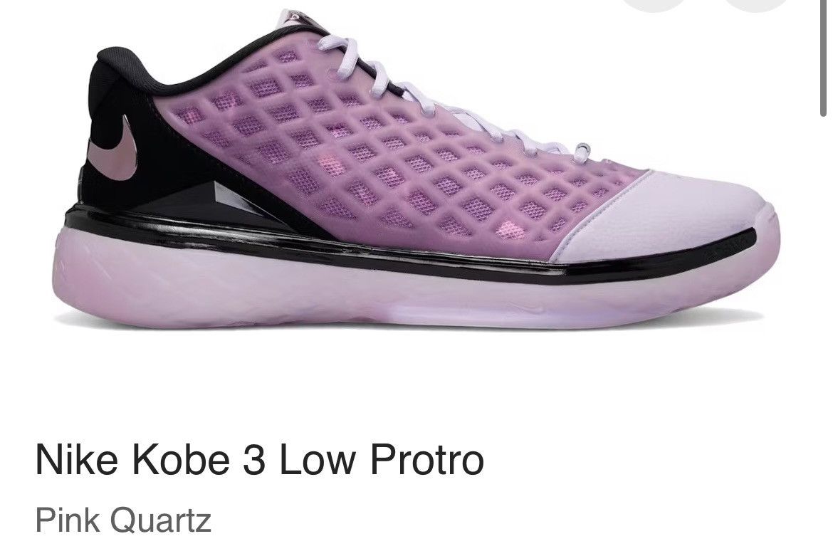 Nike Nike Kobe 3 Low Protro Pink Quartz Sz-9 All Sizes Available Size US 9 / EU 42 - 7 Thumbnail